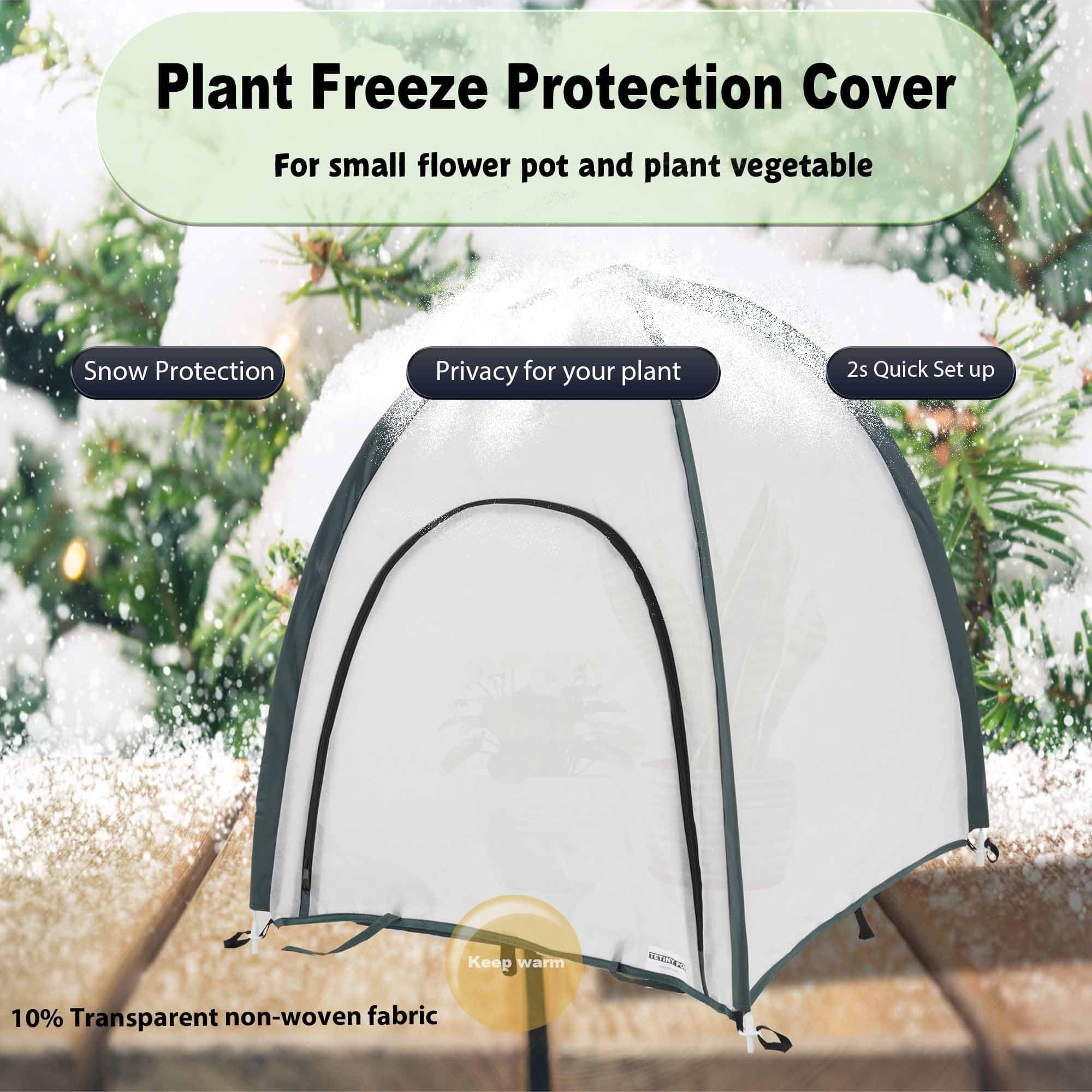 2pcs Small Garden Plant Covers Freeze Protection Snow Storm Frost Pests Non-Wove - Thumbnail 2