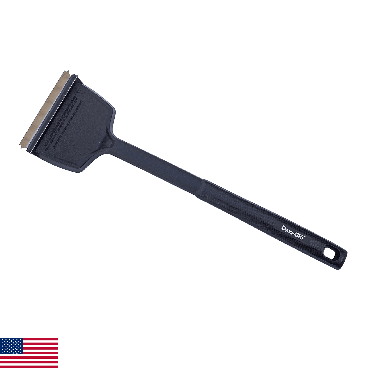 Dyna Glo 18" Flat Top Grill Brush w. Palmyra Bristles and Stainless Steel Scrape - Image 1