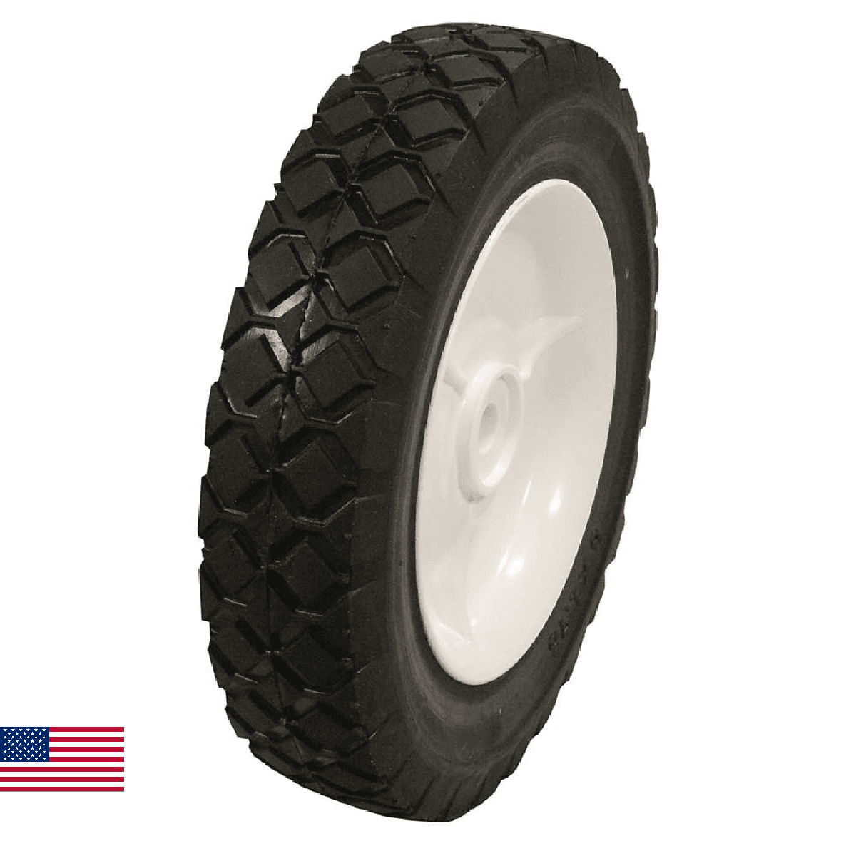 Stens 195-024 Plastic Wheel, 8" x 1.75" Universal,Black - Image 1