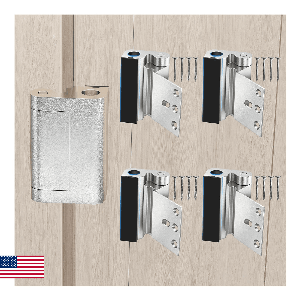 Tonitrui Home Security Door Reinforcement Lock for Front/Inward Swing Doors - Up - Image 1