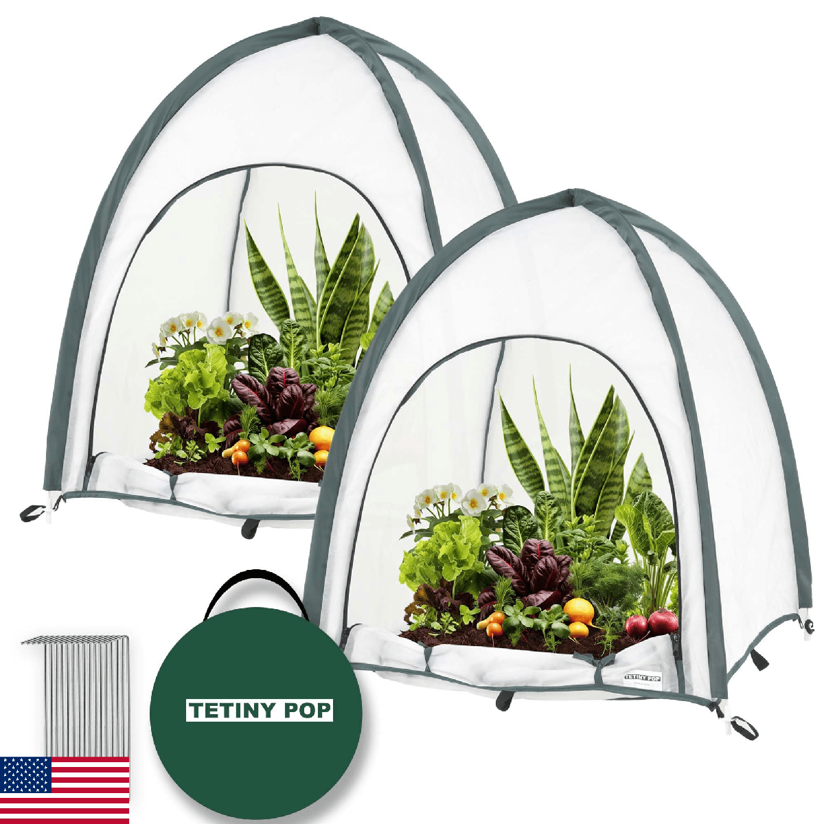 2pcs Small Garden Plant Covers Freeze Protection Snow Storm Frost Pests Non-Wove - Image 1