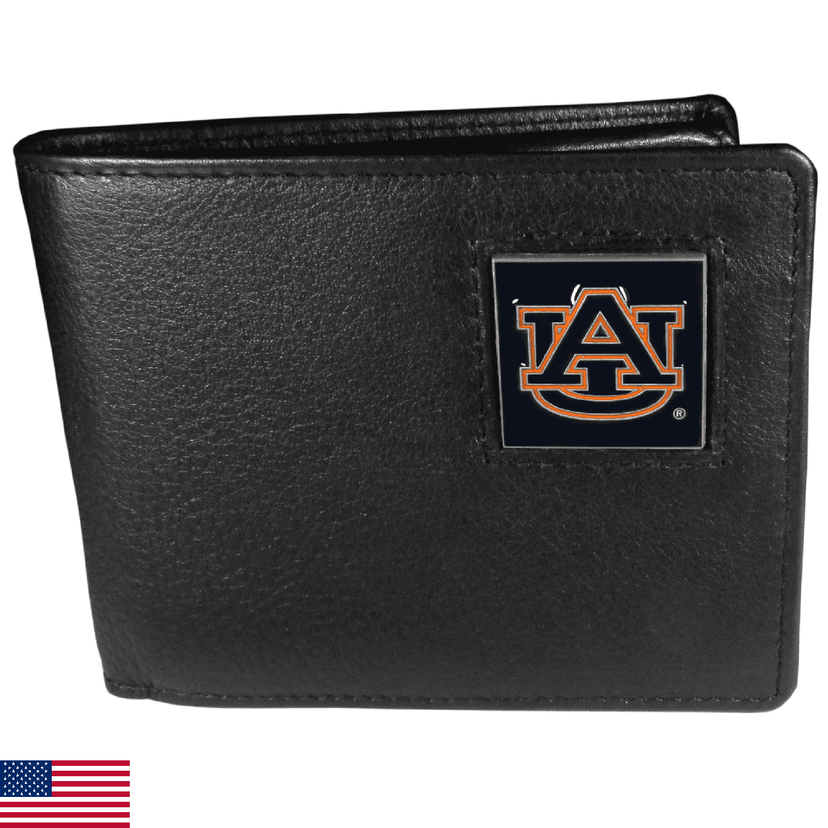 NCAA Siskiyou Sports Men's Auburn Tigers Leather Bi-fold Wallet Black - Image 1
