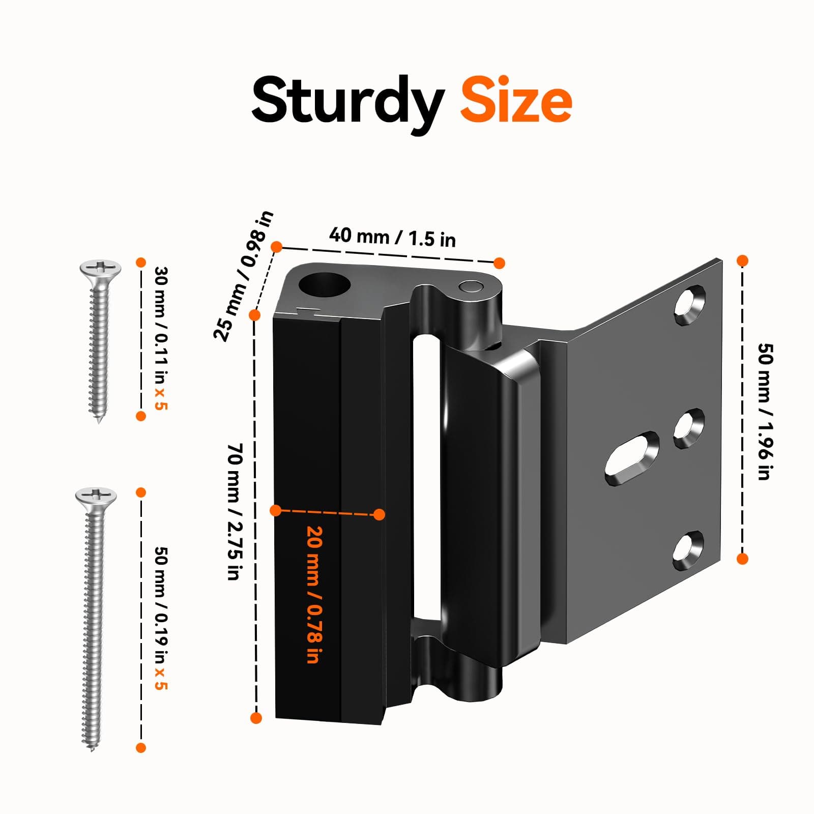 Tonitrui Home Security Door Reinforcement Lock for Front/Inward Swing Doors - Up - Thumbnail 6