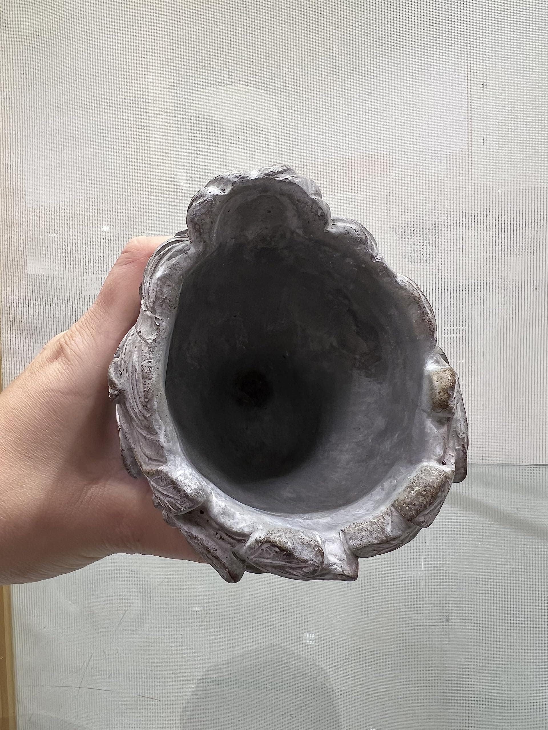 Abbott Collection Goddess Head Wall Planter – Extra Small Cement Indoor and Outd - Thumbnail 3