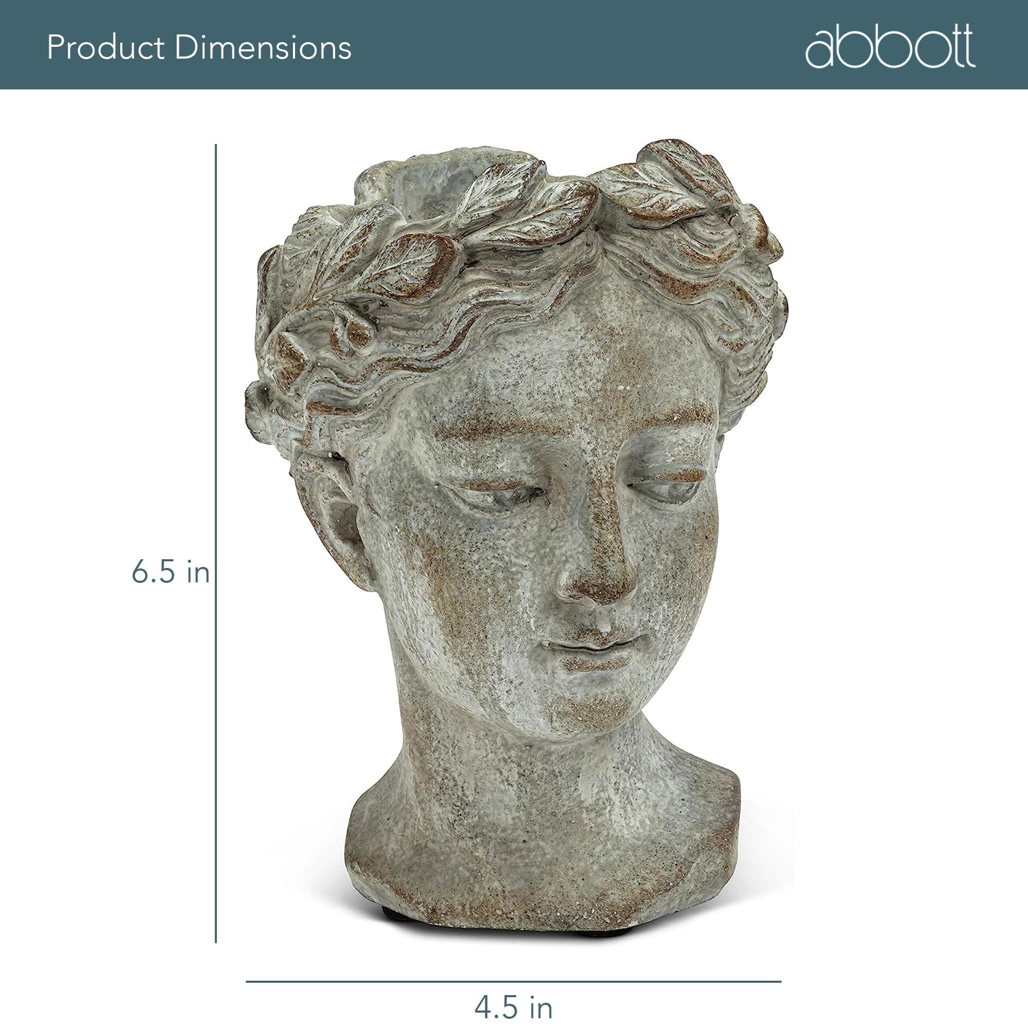 Abbott Collection Goddess Head Wall Planter – Extra Small Cement Indoor and Outd - Thumbnail 6