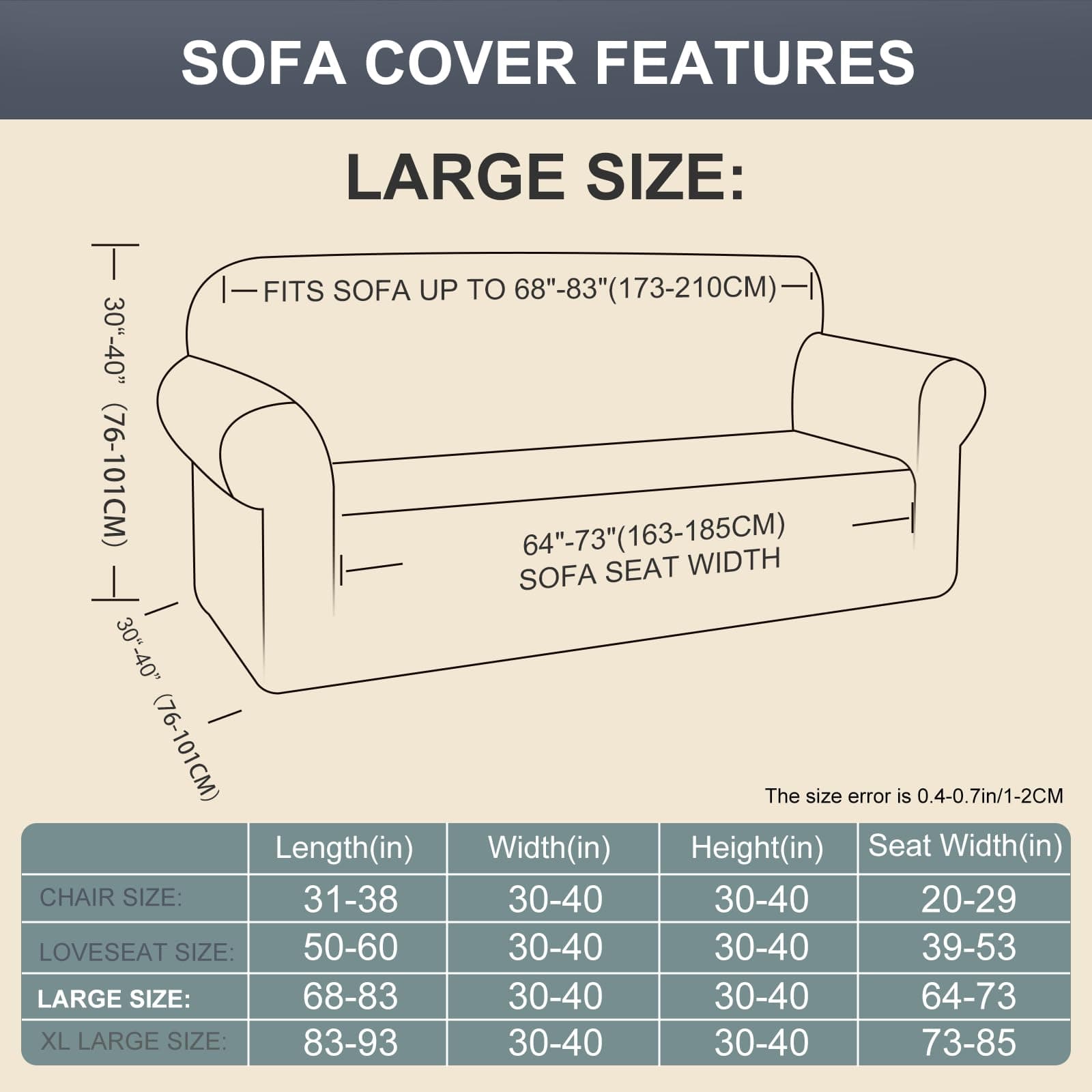Luxshare Home Stretch Couch Cover Washable Sofa Slipcover Furniture Protector wi - Thumbnail 5