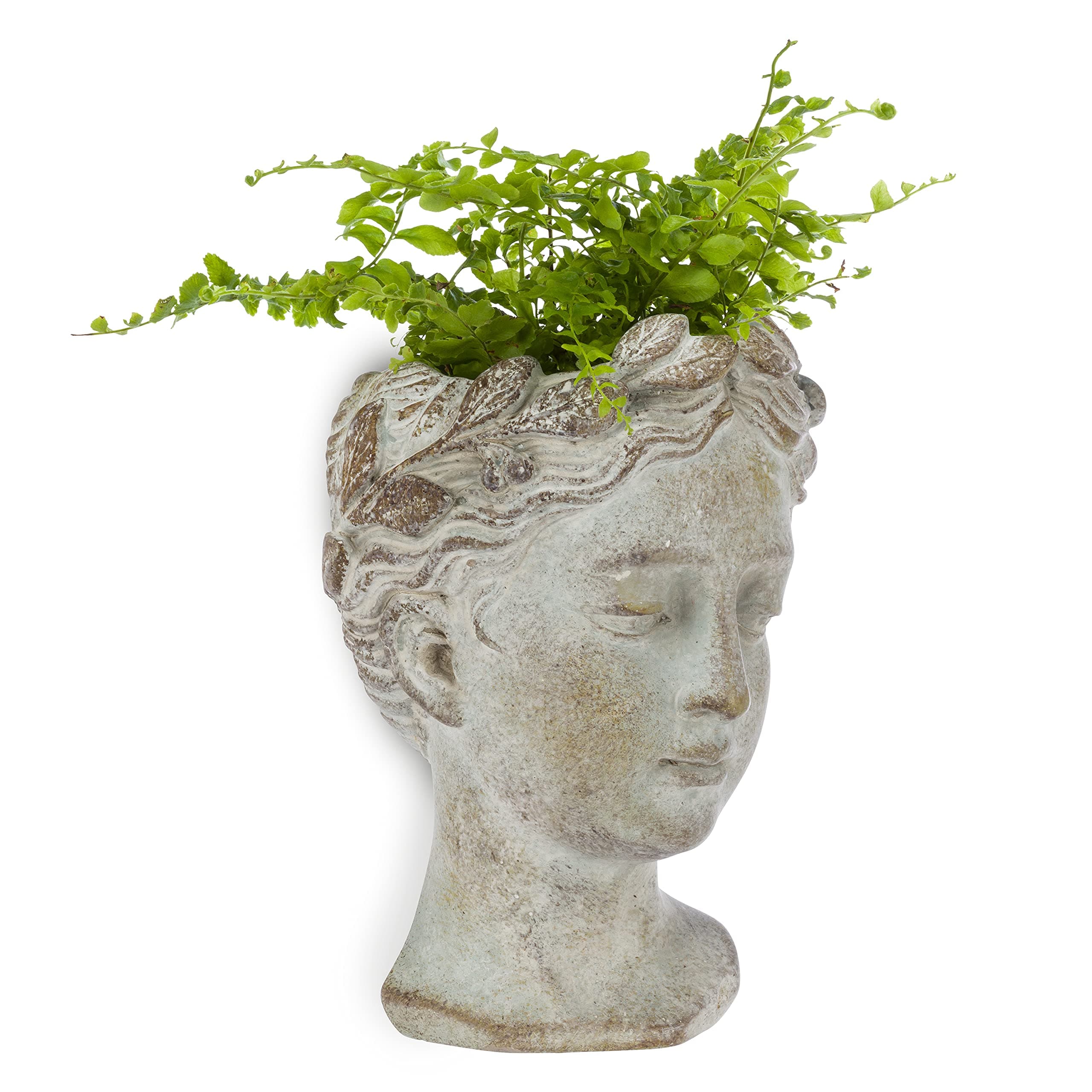 Abbott Collection Goddess Head Wall Planter – Extra Small Cement Indoor and Outd - Thumbnail 2