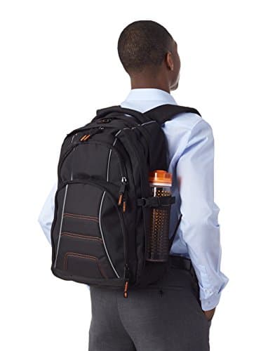 Amazon Basics Padded Laptop Backpack with Water Bottle Pockets, Travel Work Bag - Thumbnail 6