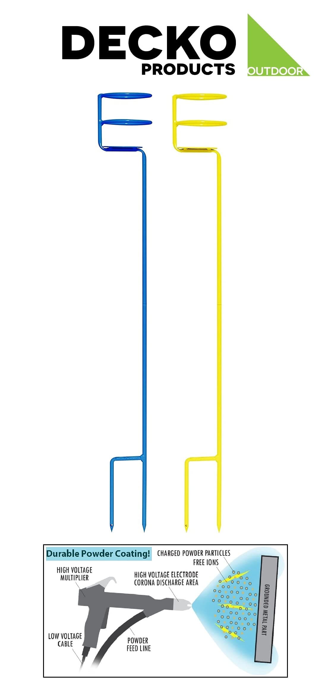 Decko OutDoor Decko, 2-Pack(30254), Yellow and Blue - Thumbnail 4