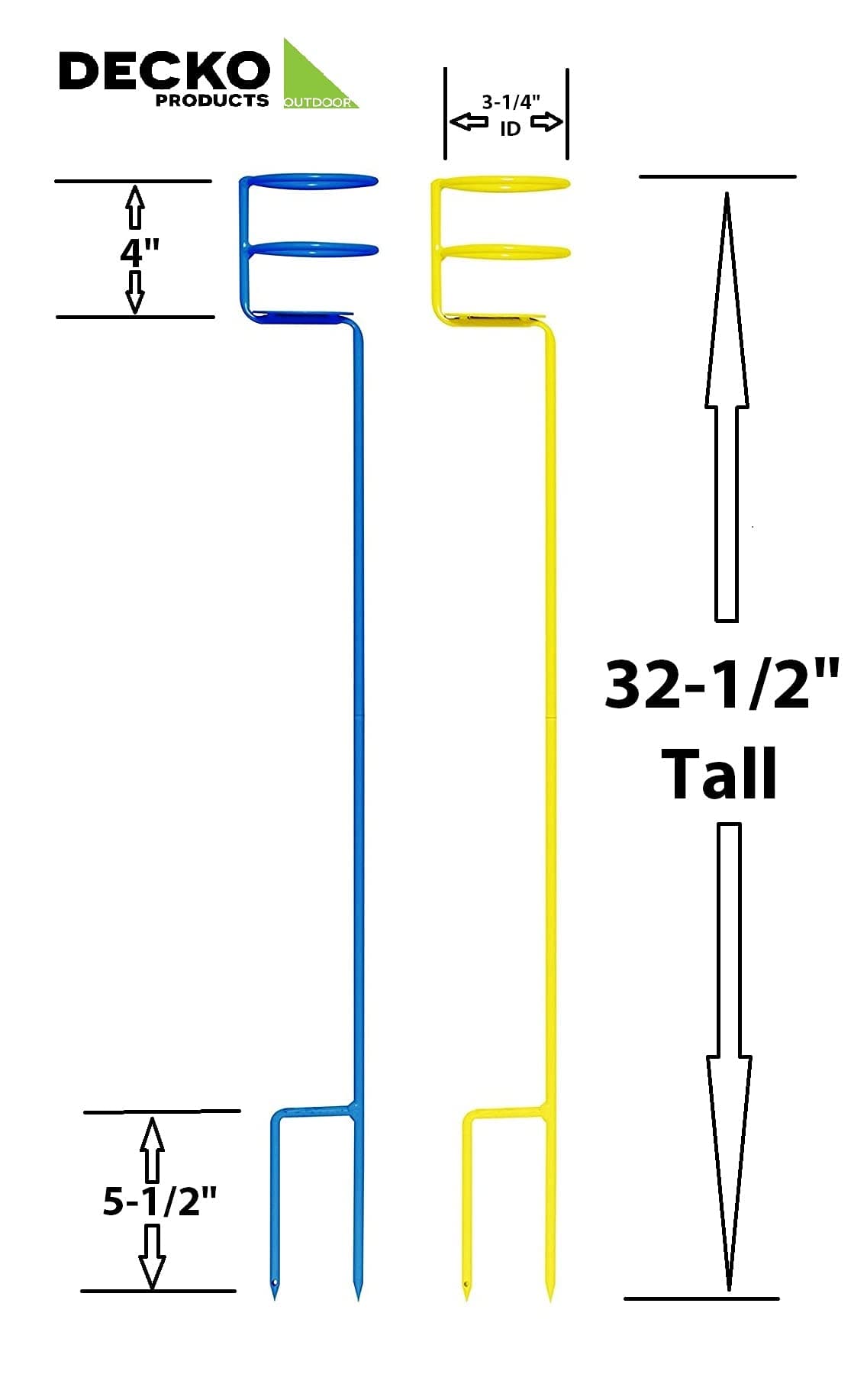 Decko OutDoor Decko, 2-Pack(30254), Yellow and Blue - Thumbnail 2