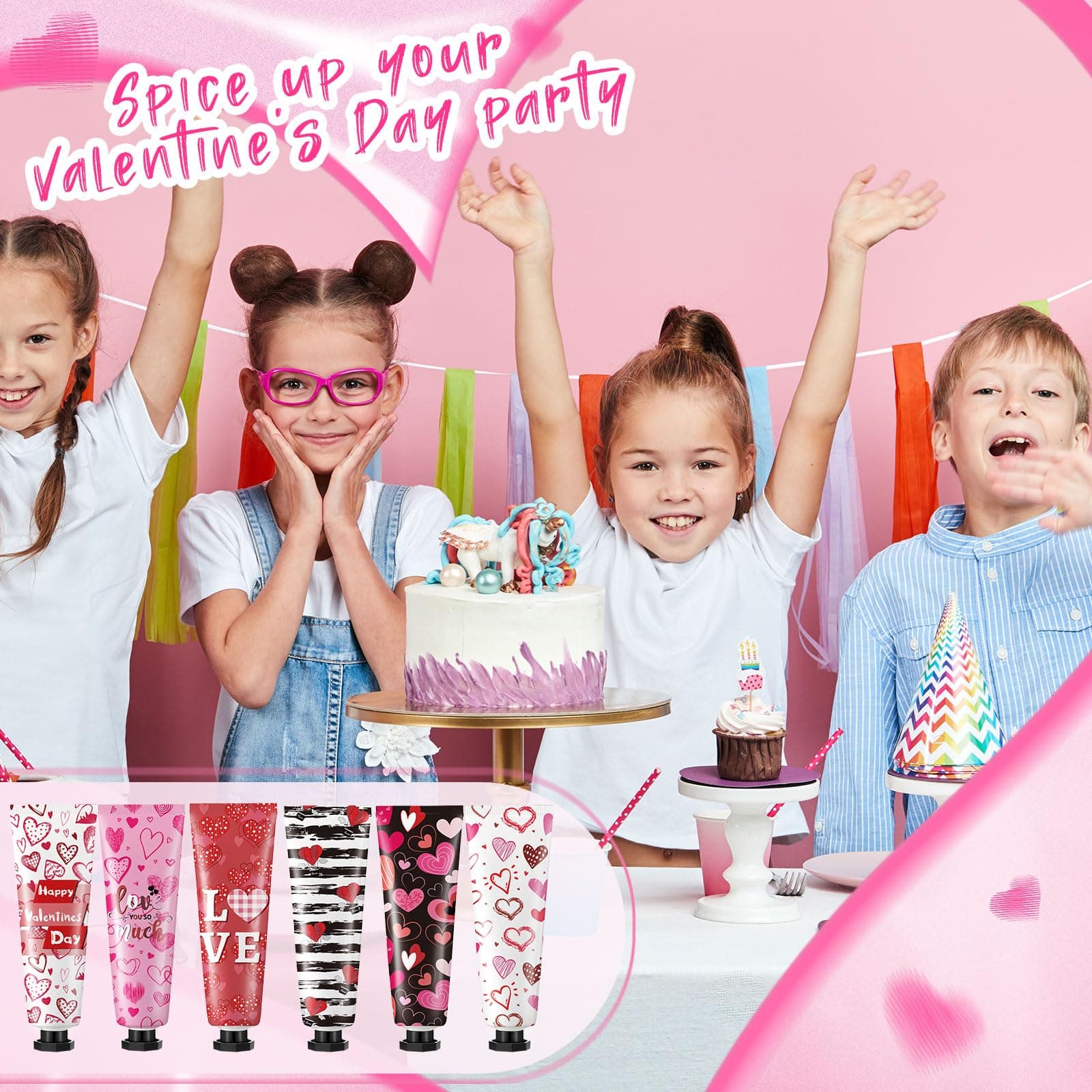 72 Pcs Valentine's Day Hand Cream Gift Bulk Valentine Gift Basket Stuffers Love - Thumbnail 4