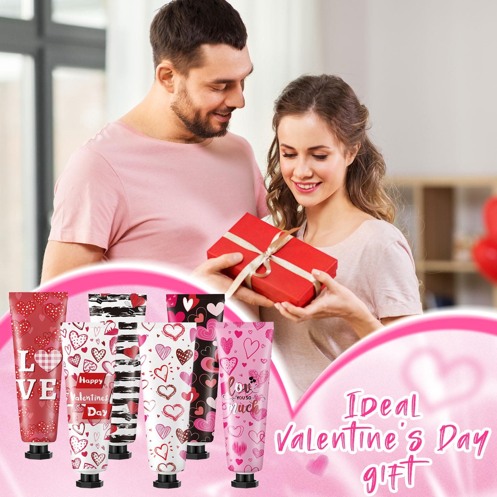 72 Pcs Valentine's Day Hand Cream Gift Bulk Valentine Gift Basket Stuffers Love - Thumbnail 6