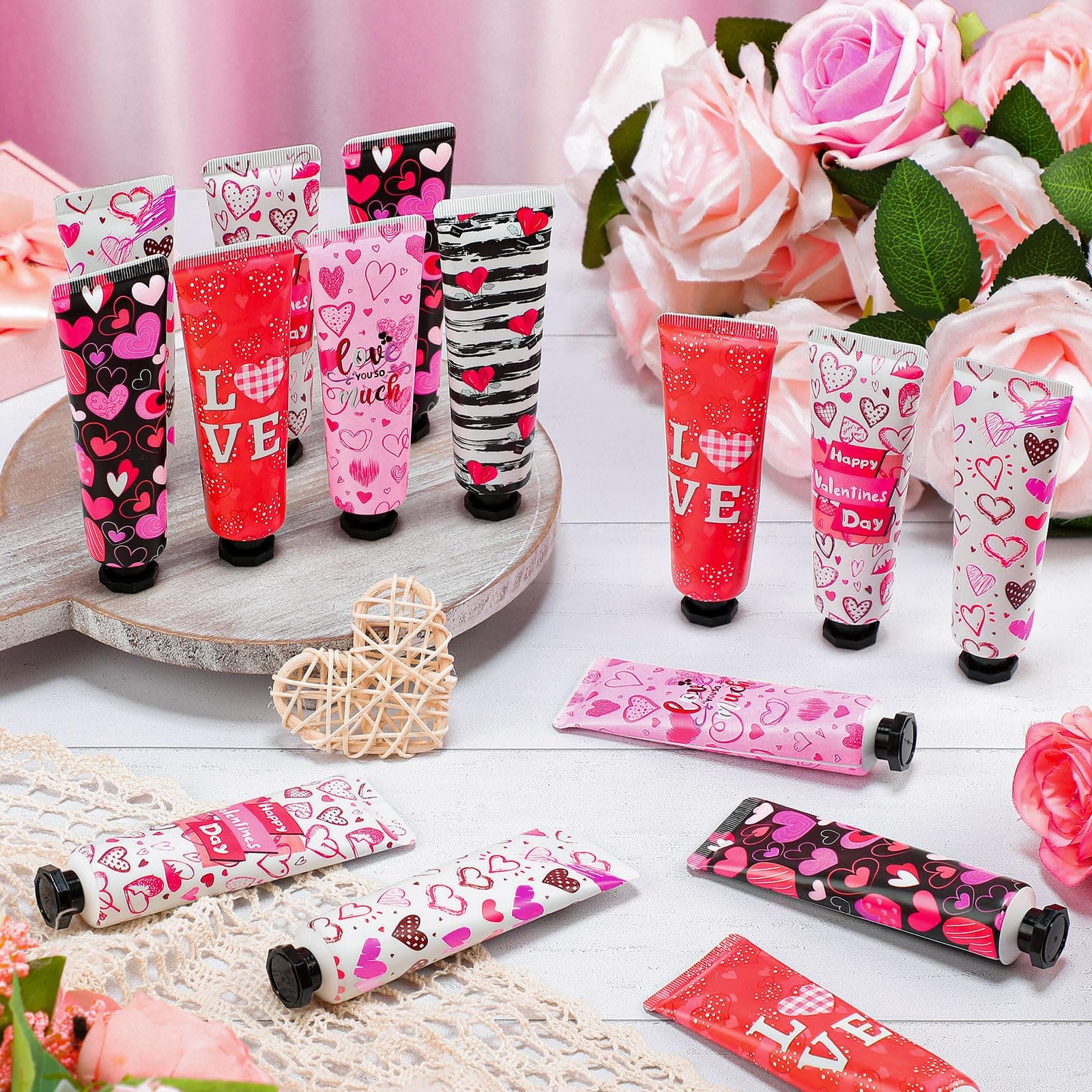 72 Pcs Valentine's Day Hand Cream Gift Bulk Valentine Gift Basket Stuffers Love - Thumbnail 3