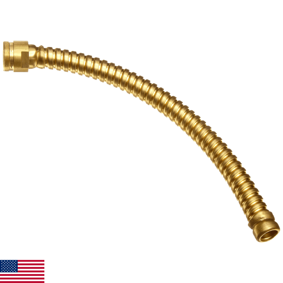 Justrite 08930 8" Brass Flex Faucet Extension - Image 1
