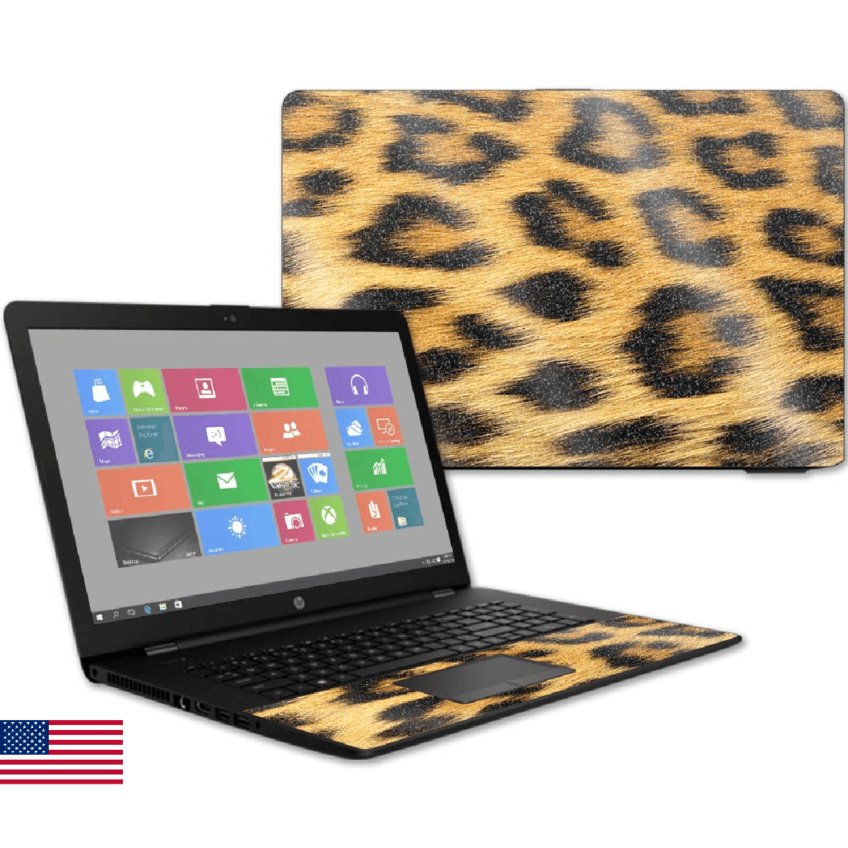 MightySkins HP 17t Laptop 17.3" Glossy Glitter Skin Cheetah Protective Durable H - Image 1