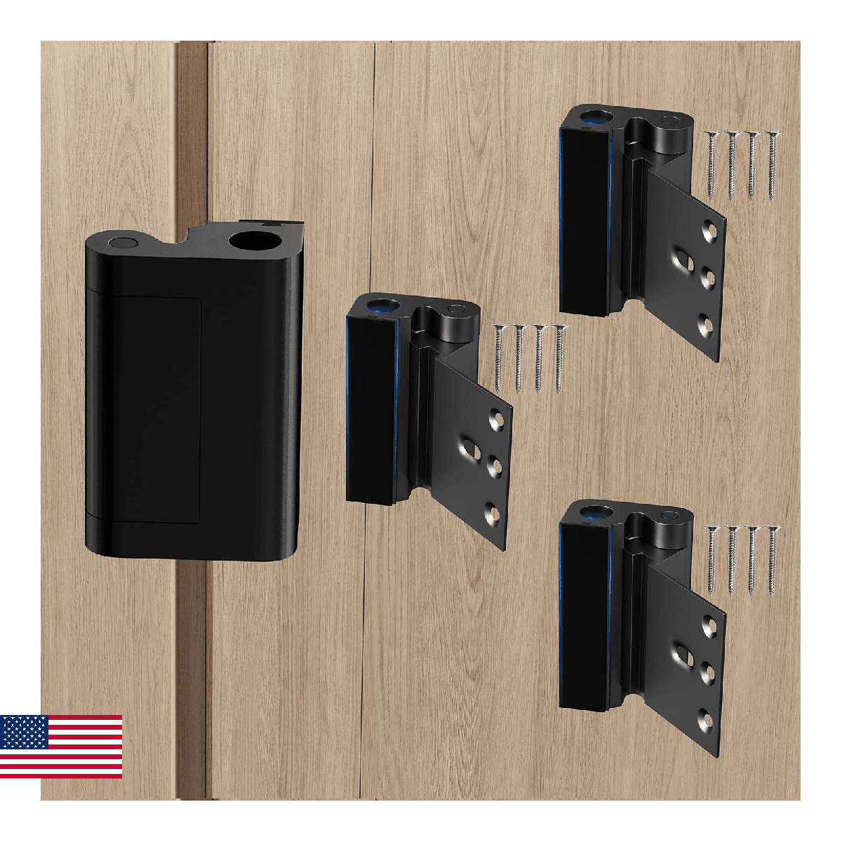 Tonitrui Home Security Door Reinforcement Lock for Front/Inward Swing Doors - Up - Image 1