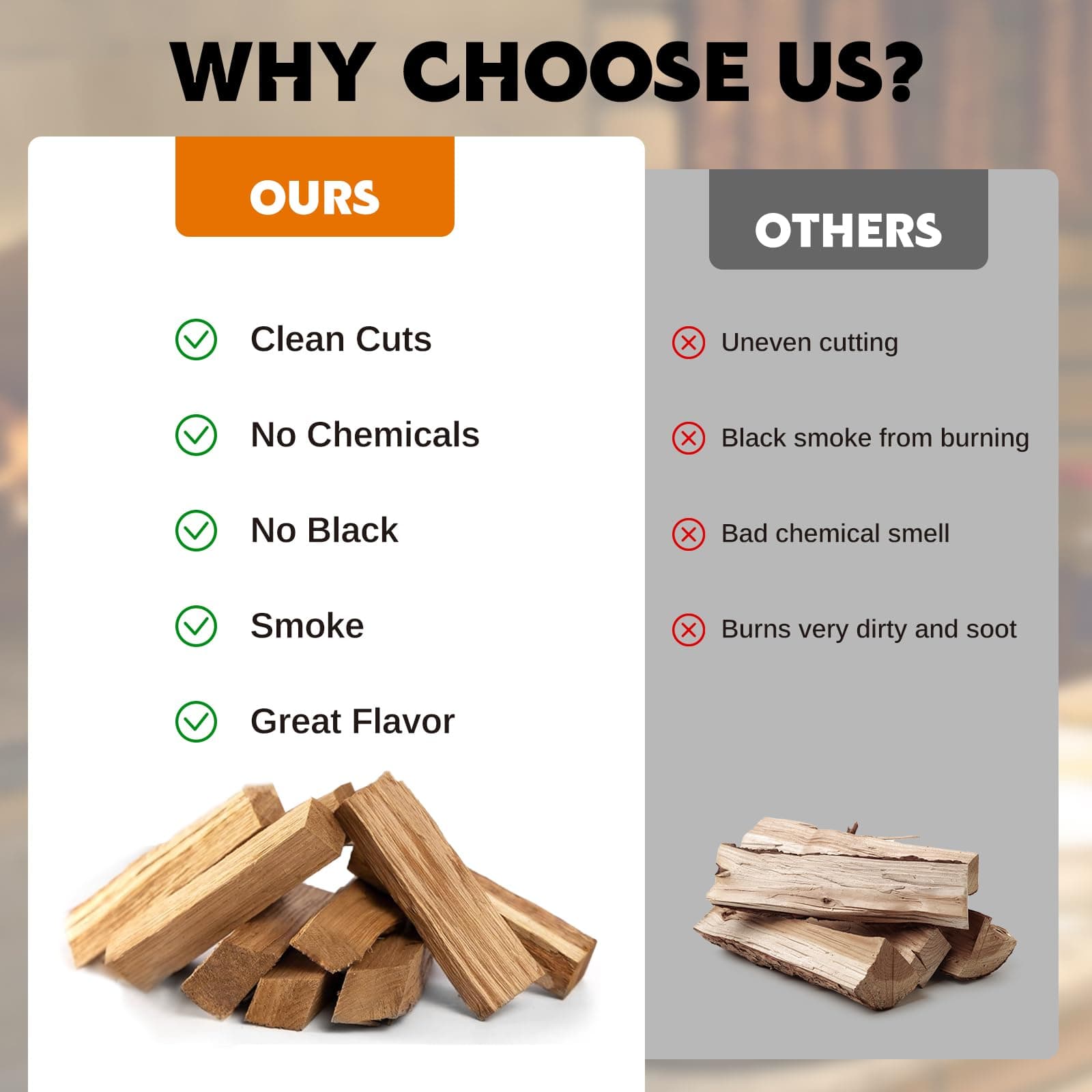 W&E Choice Pizza Oven Wood 6 Inch Mini Logs, 12 lbs Box, Kiln Dried Oak Firewood - Thumbnail 7