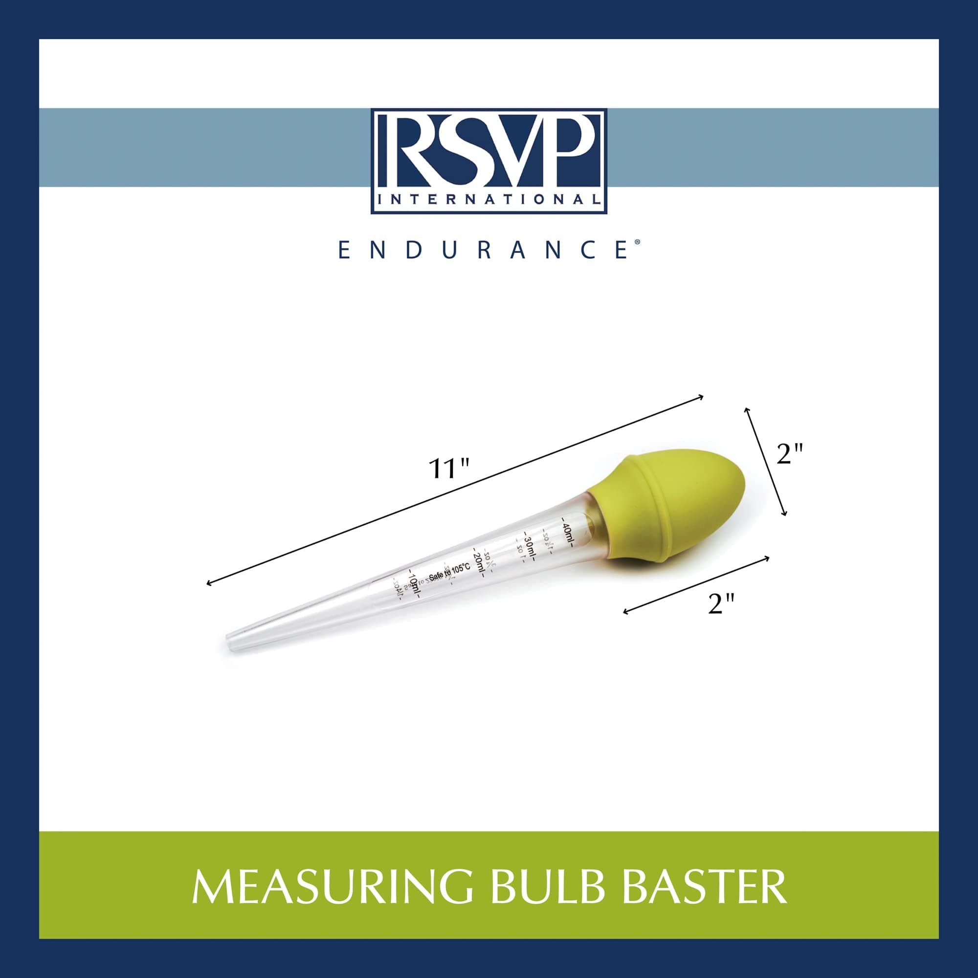 RSVP International Kitchen Collection, Measuring Bulb Baster, Heat Safe up to 22 - Thumbnail 9