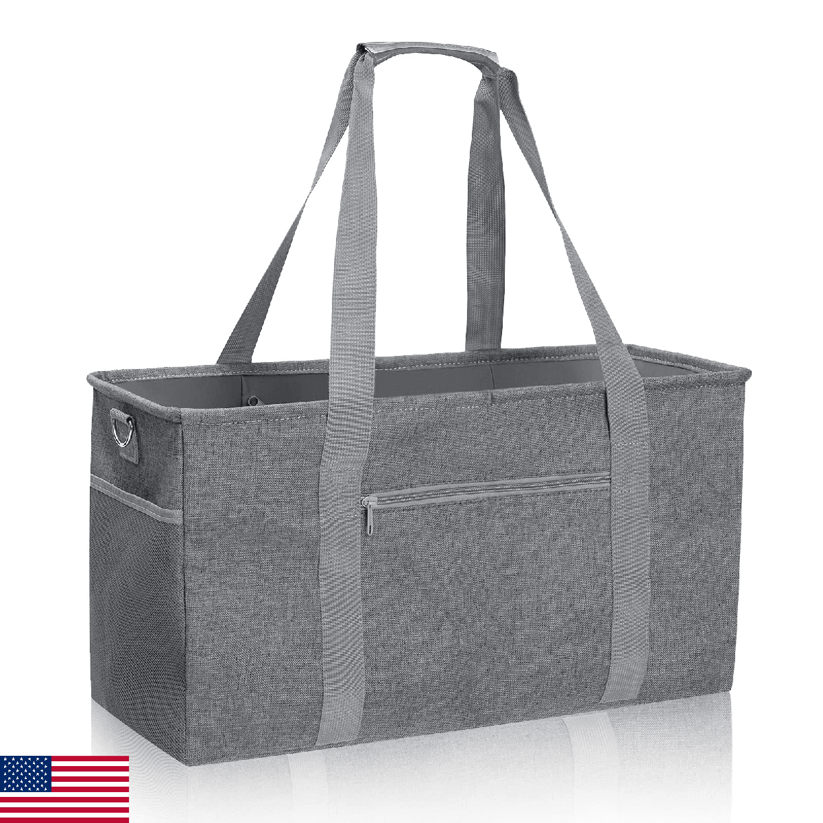 GARPROVM Extra Large Grocery Tote Bag 42L Reusable Shopping Bag Beach Utility wi - Image 1