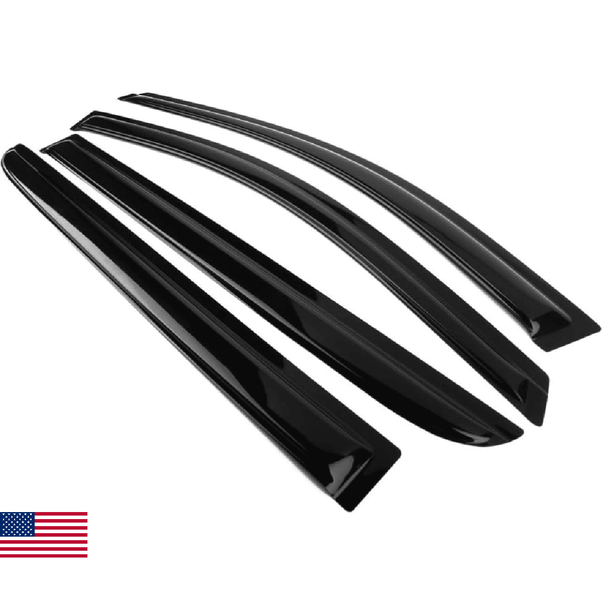 Tape On Window Visors Fits for 2005-2007 Honda Odyssey, Side Auto Window Wind De - Image 1