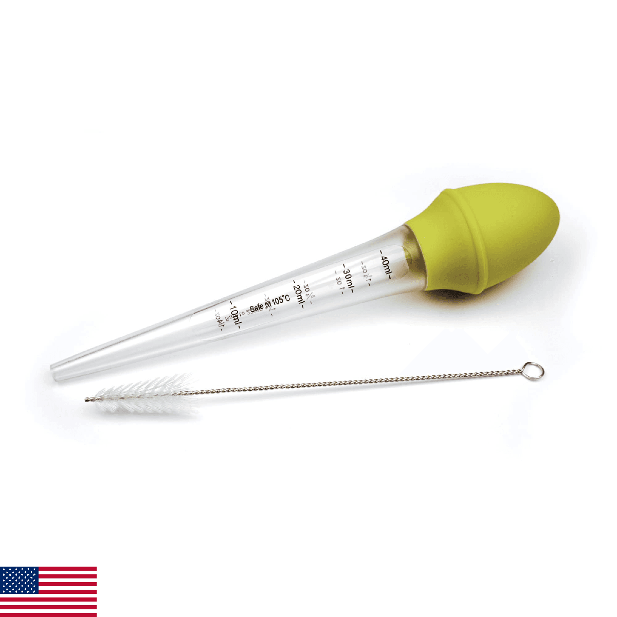 RSVP International Kitchen Collection, Measuring Bulb Baster, Heat Safe up to 22 - Image 1