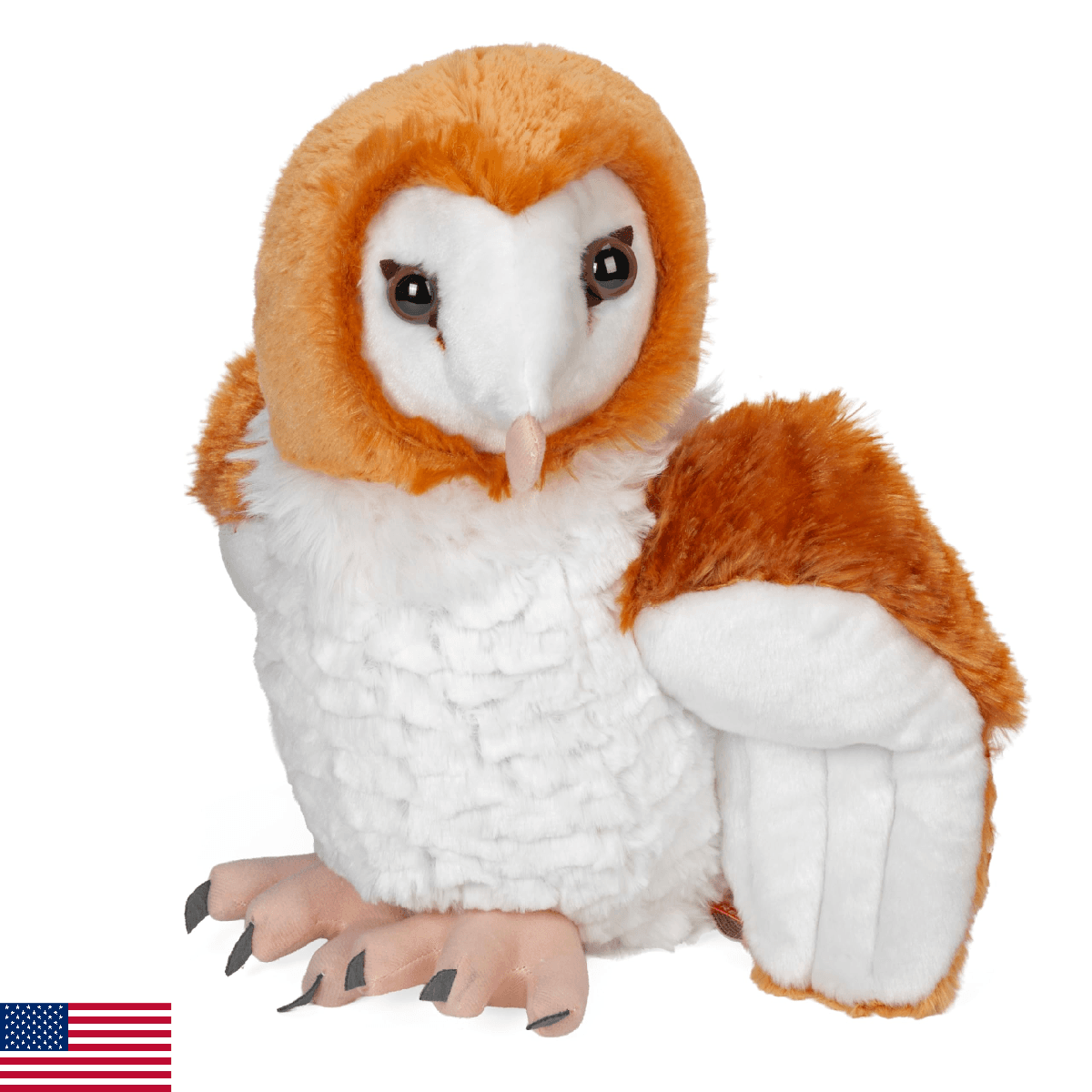 Wild Republic Barn Owl Cuddlekins Stuffed Animal, 12", Recycled Fill - Image 1