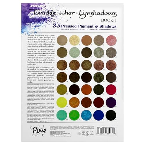 Rude Cosmetics Twinkle In Her 35 Eyeshadows Palette - Book 1 for Women - 1.34 oz - Thumbnail 6