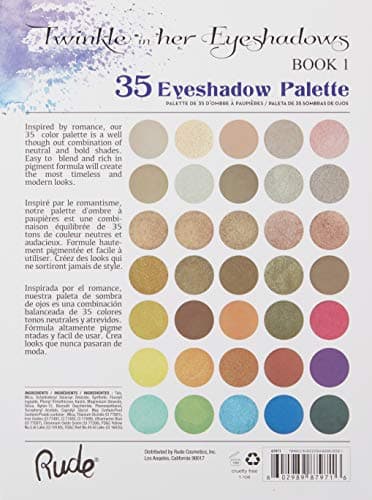 Rude Cosmetics Twinkle In Her 35 Eyeshadows Palette - Book 1 for Women - 1.34 oz - Thumbnail 3
