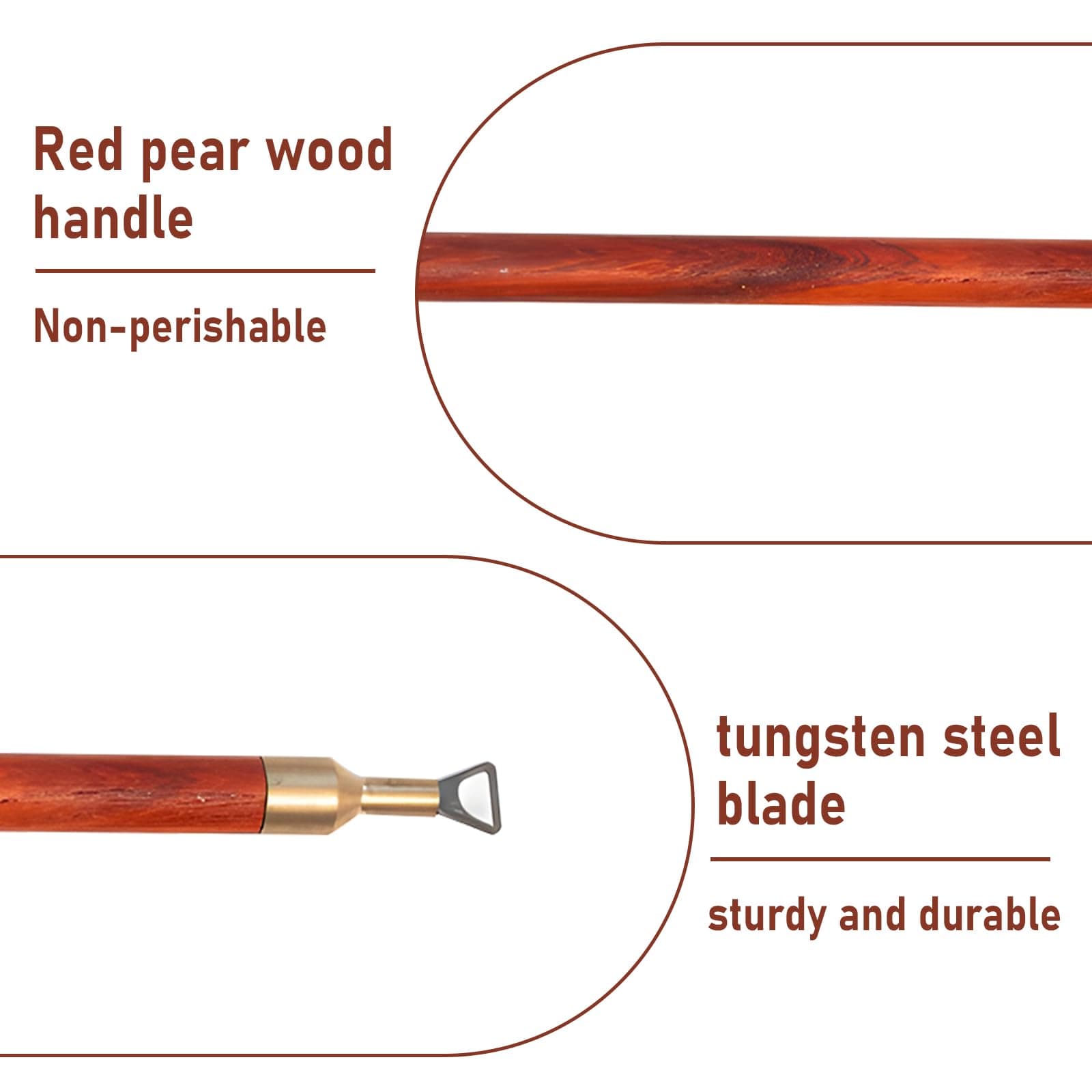 SYWAN Pottery Trimming Tool, Clay Sculpting Tools Tungsten Steel Cutter Head Afr - Thumbnail 2