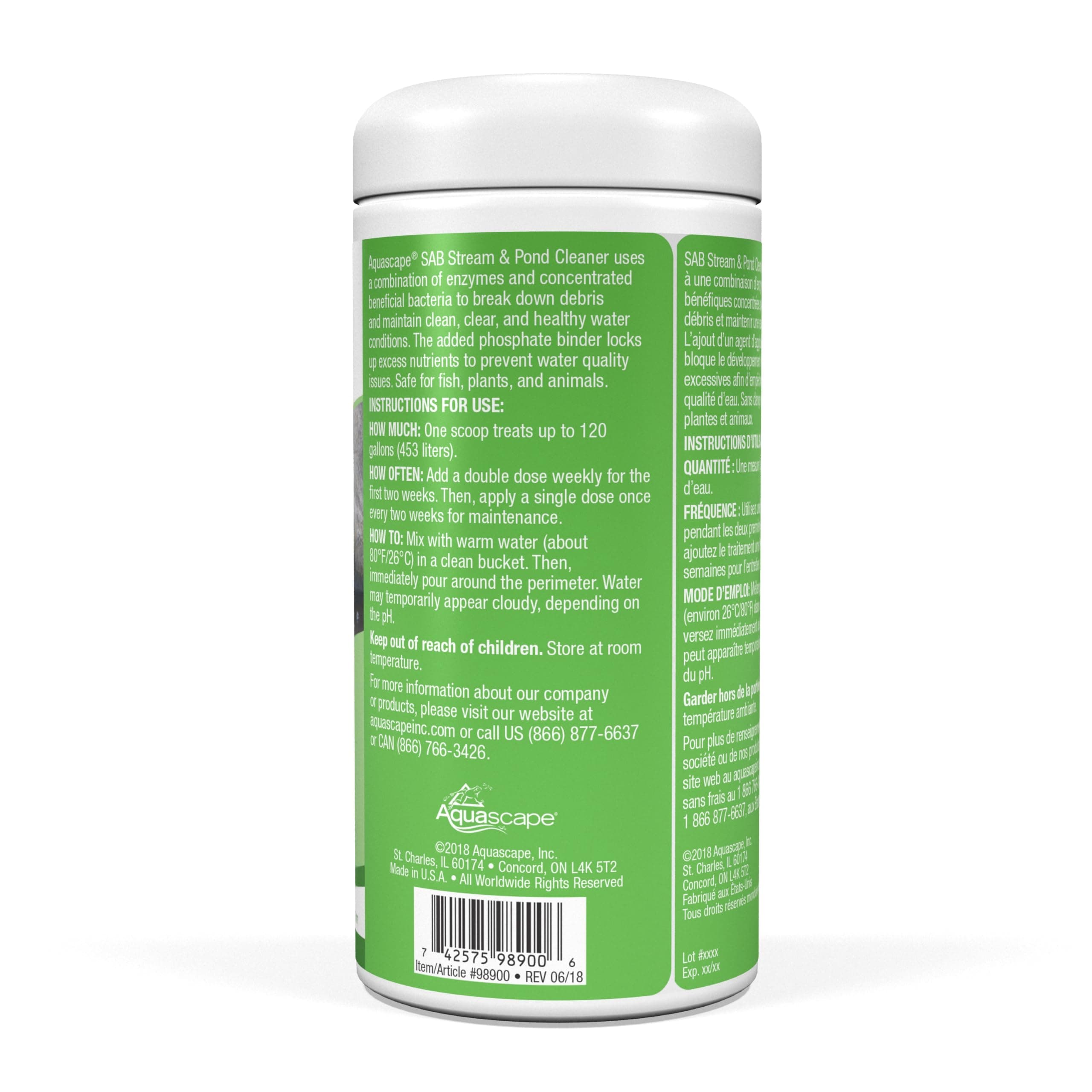 Aquascape 98900 SAB Stream & Pond Clean Water Treatment, 1.1-Pound,White - Thumbnail 2