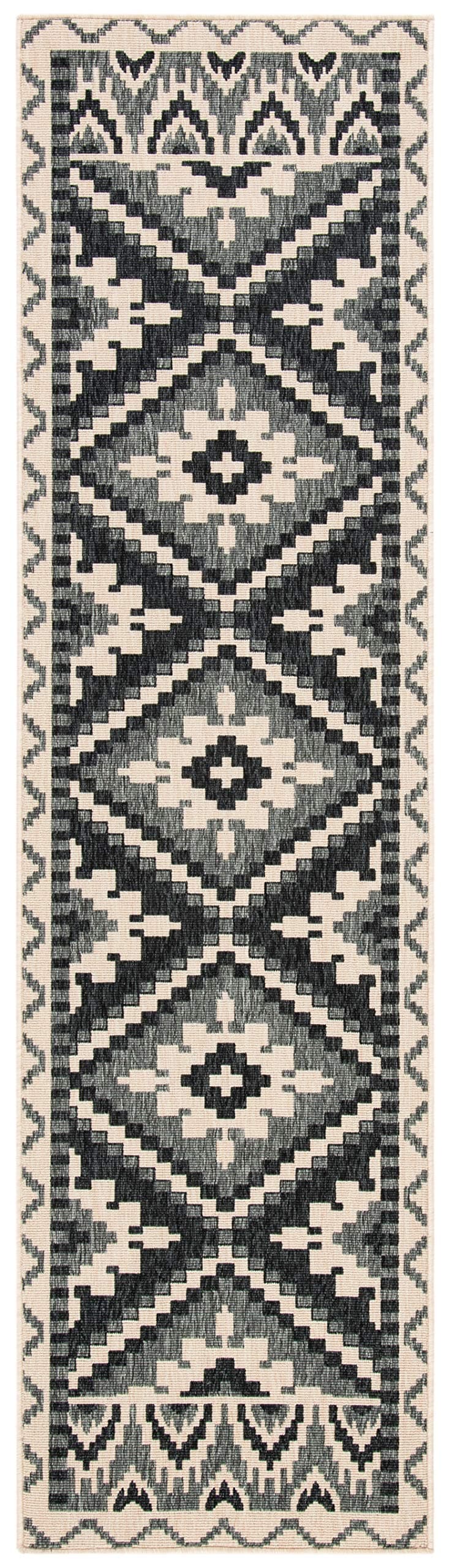 SAFAVIEH Washable Rug Outdoor Veranda Collection - 2' x 3'7", Beige & Grey, Non- - Thumbnail 3