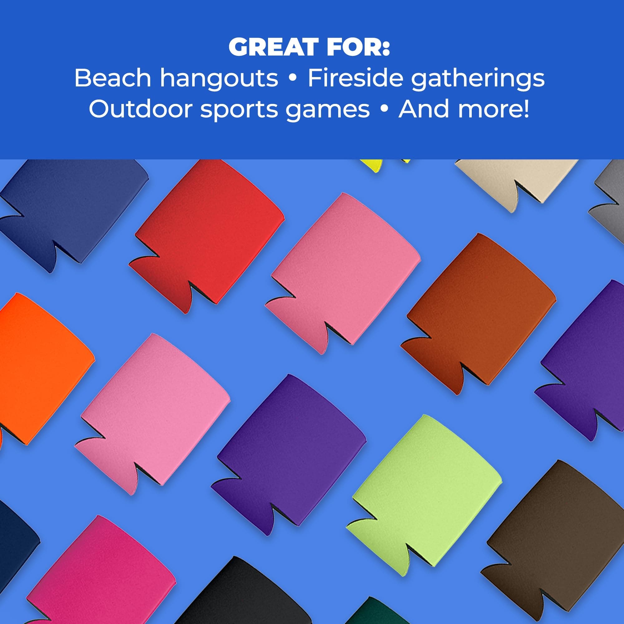 Gifts by Design 100 Ct of Kan-Tastic Can Cooler & Holder – Orange – Soft, Flexib - Thumbnail 3