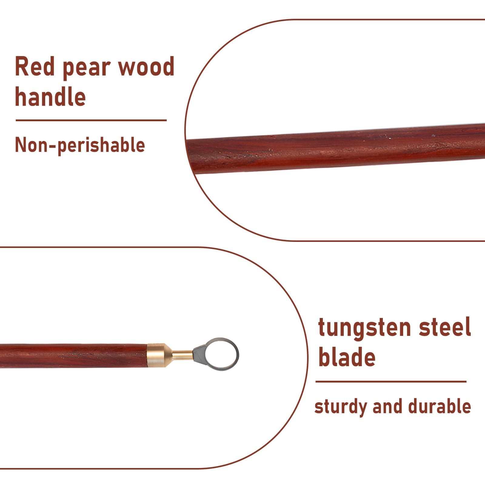 SYWAN Pottery Trimming Tool, Clay Sculpting Tools Tungsten Steel Cutter Head Afr - Thumbnail 3