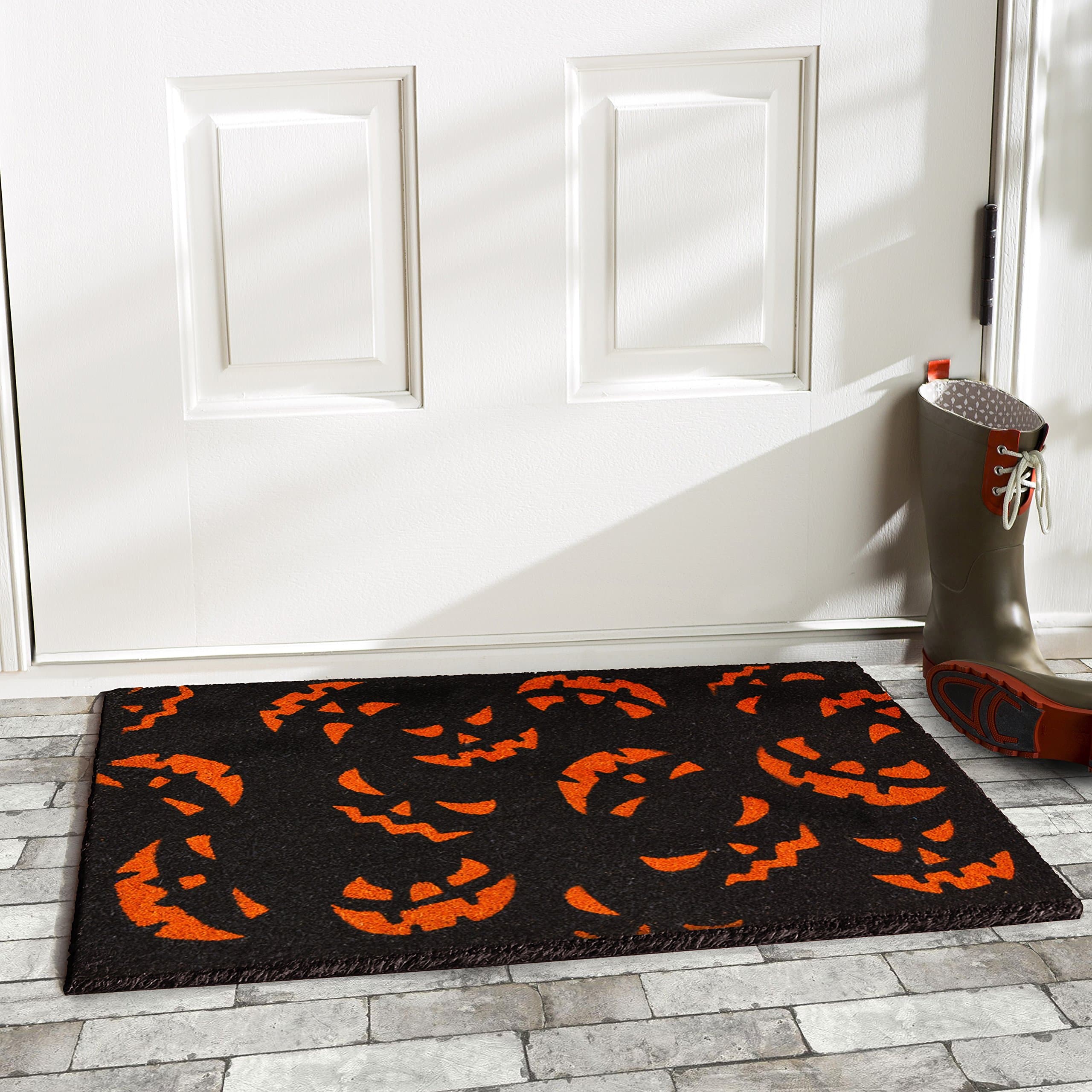 Calloway Mills AZ101771729 Pumpkin Fear Doormat, 17" x 29", Black/Orange - Thumbnail 2