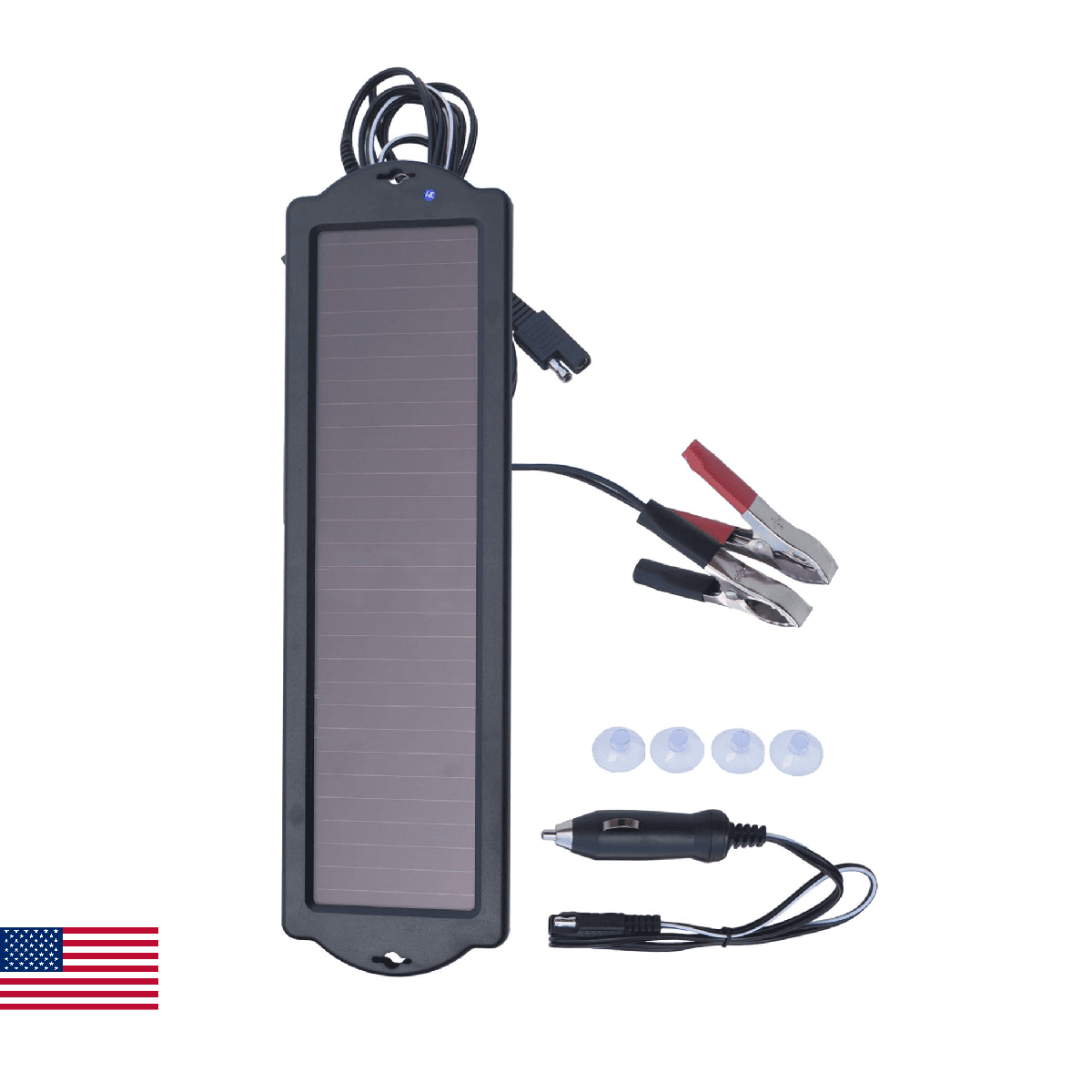 Nature Power 1.5W Solar 12V Battery Maintainer,Black - Image 1