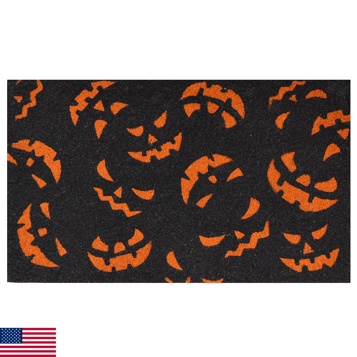 Calloway Mills AZ101771729 Pumpkin Fear Doormat, 17" x 29", Black/Orange - Image 1