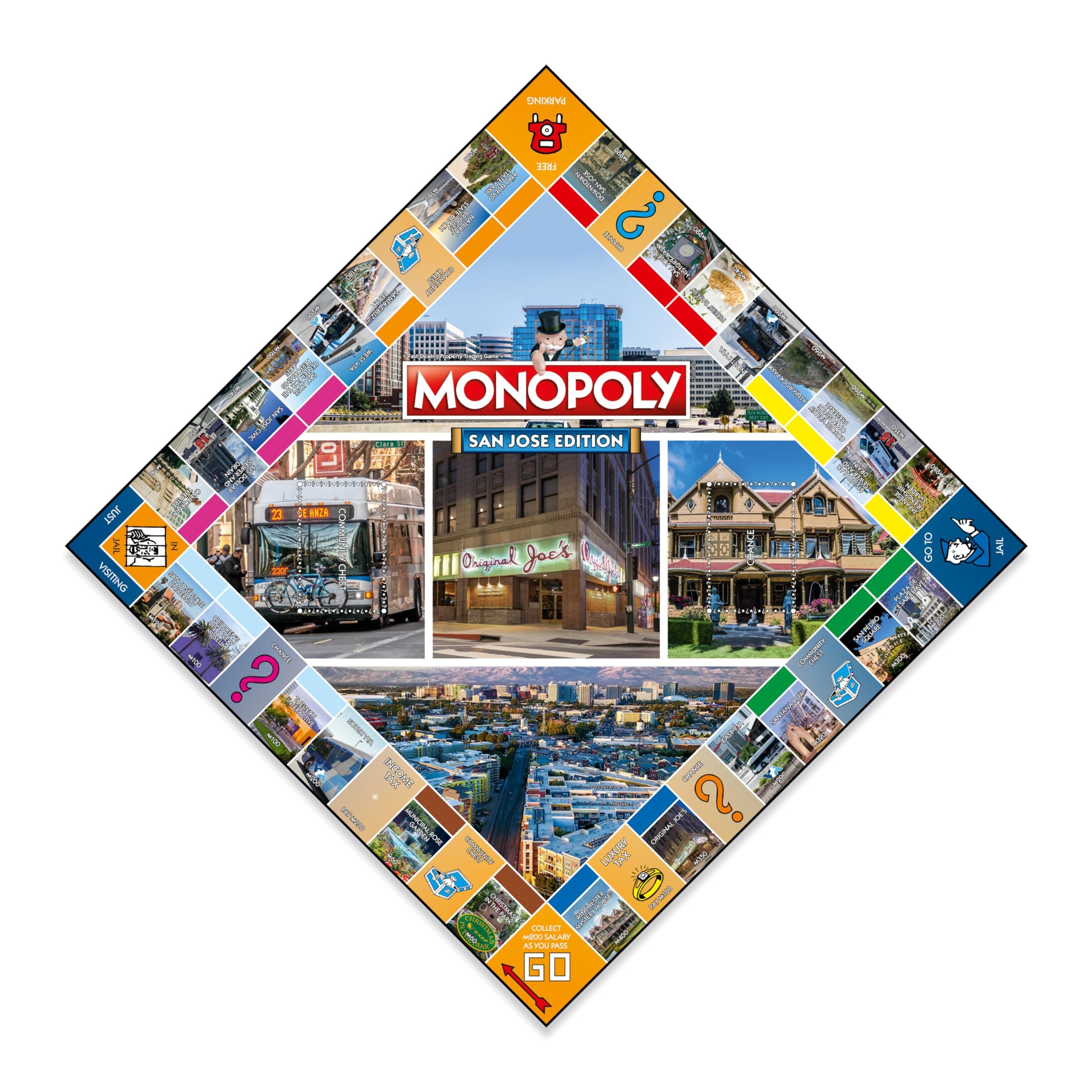 Monopoly Board Game San Jose Edition: 2-6 Players Family Board Games for Kids an - Thumbnail 2