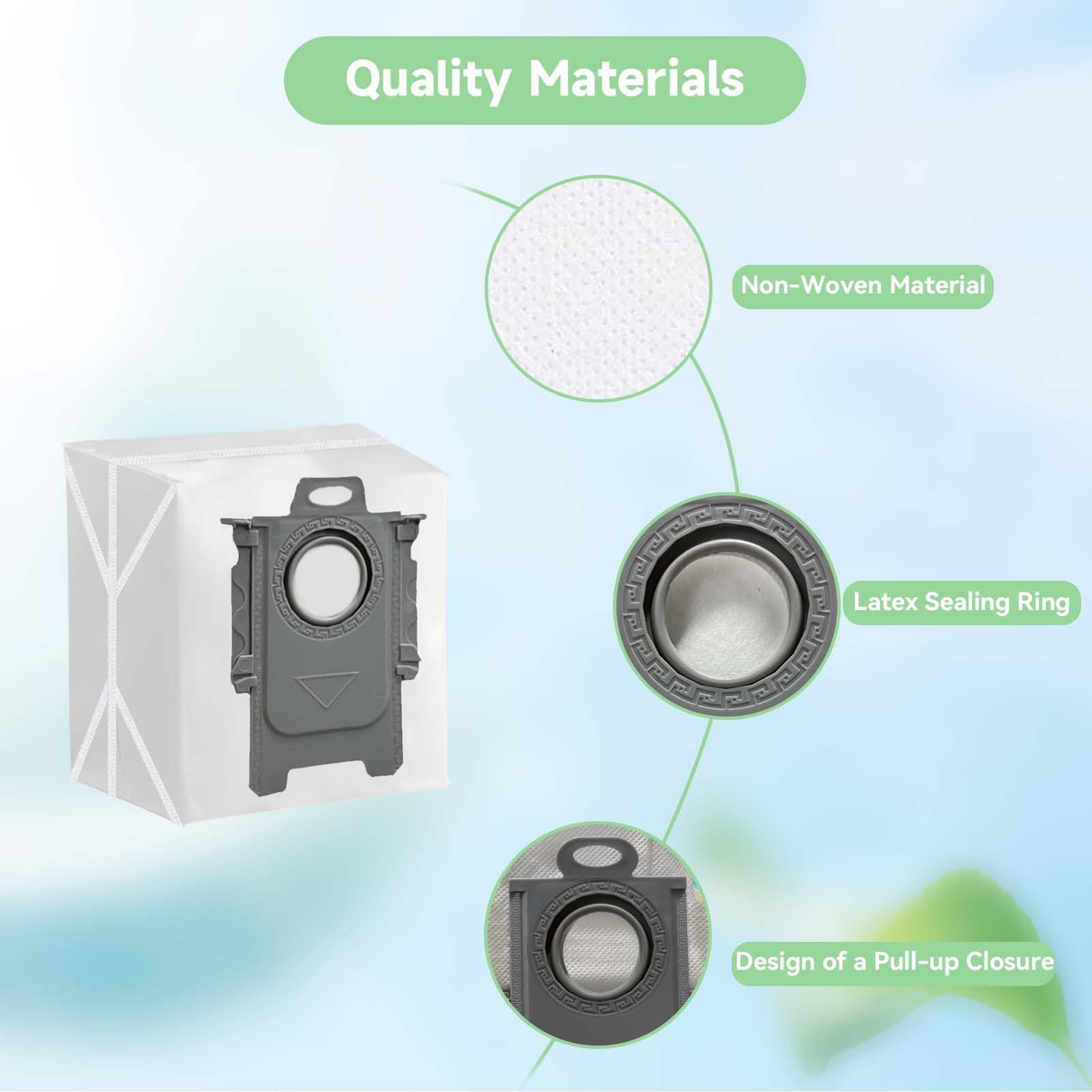 WAIKAS 20 Pack Vacuum Bags for Roborock Q7 M5+, Q10 S5+, Q10 X5+, Q8 Max+, Q7 Ma - Thumbnail 2