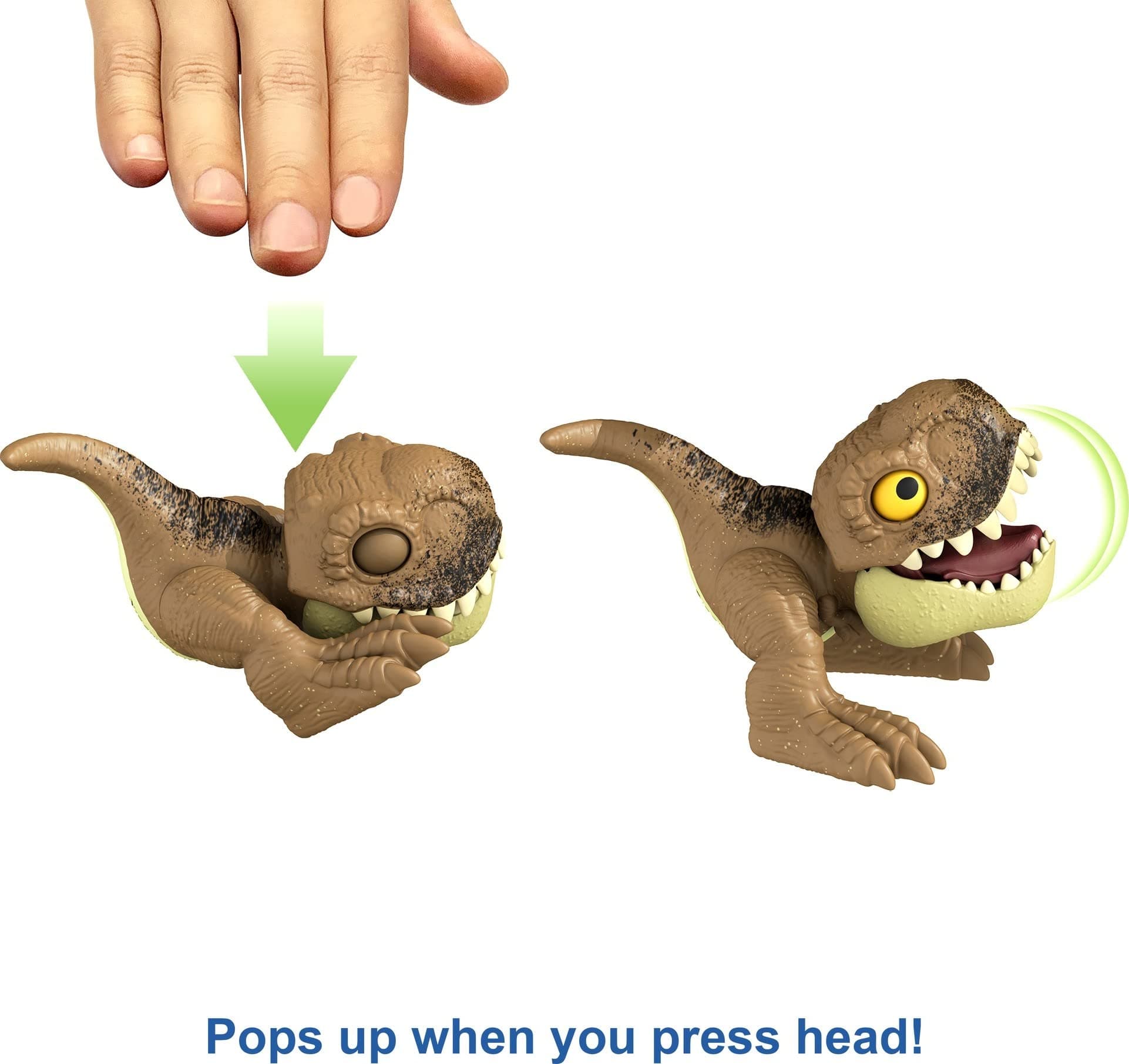 Mattel Jurassic World Dominion Uncaged Wild Pop Ups 4-Pack Dinosaur Toys, Surviv - Thumbnail 2