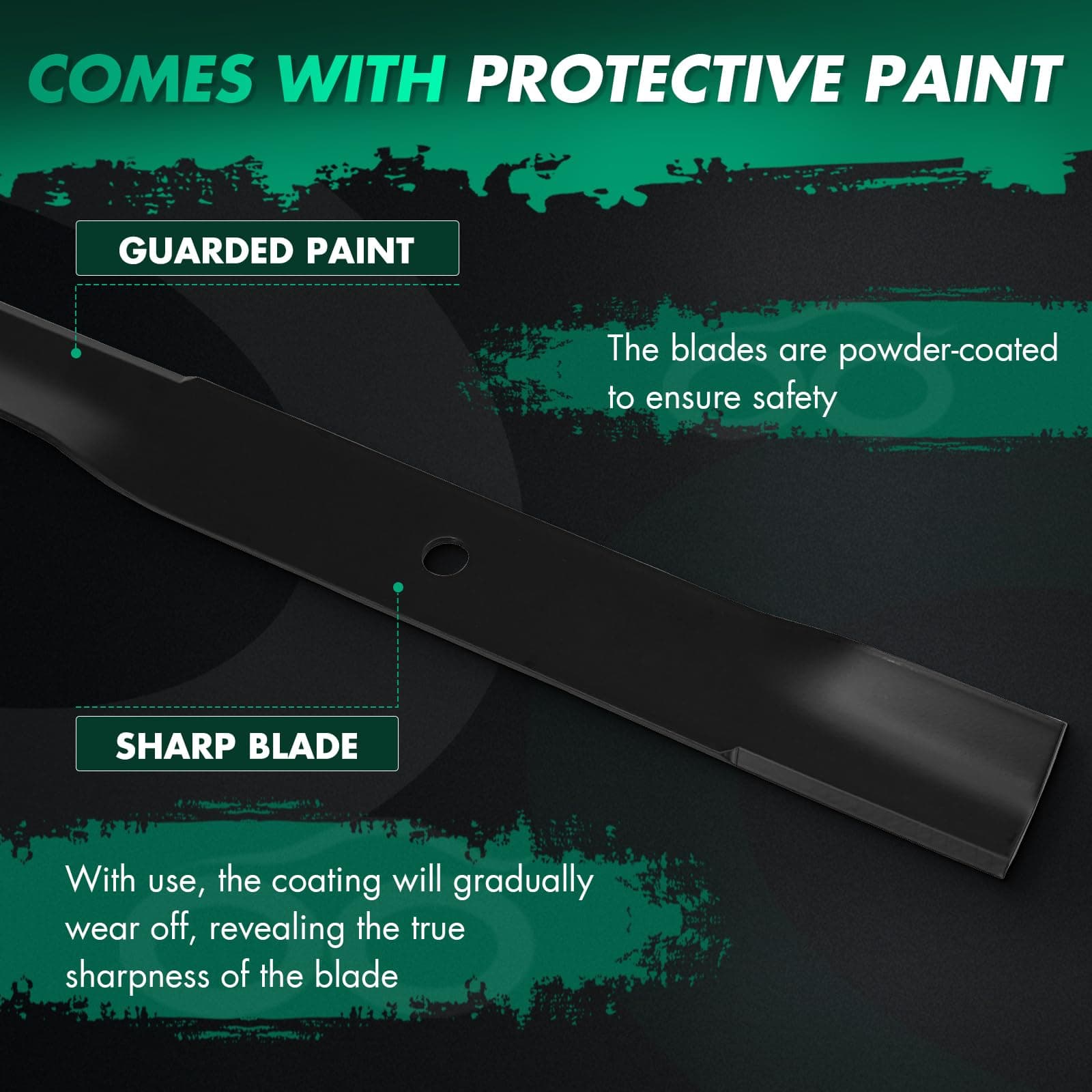 SCITOO 3 Pack Lawn Mower Blade, 50 inches Blades Compatible for Rotary 12273 for - Thumbnail 3