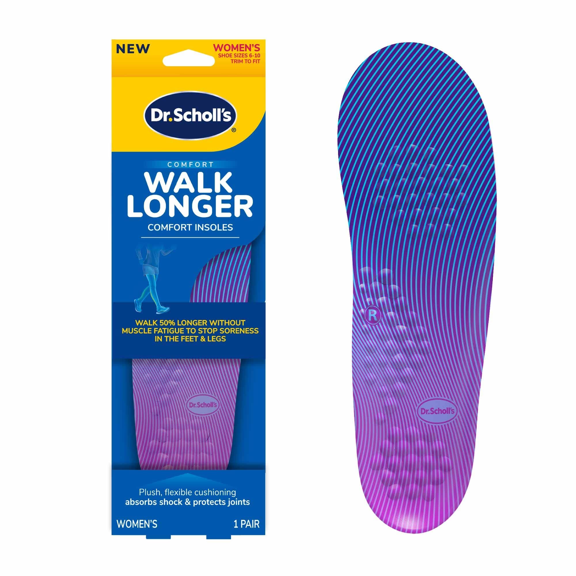 Dr. Scholl's Revitalize Recovery & Walk Longer Insoles, Women's Shoe Size 6-10, - Thumbnail 5