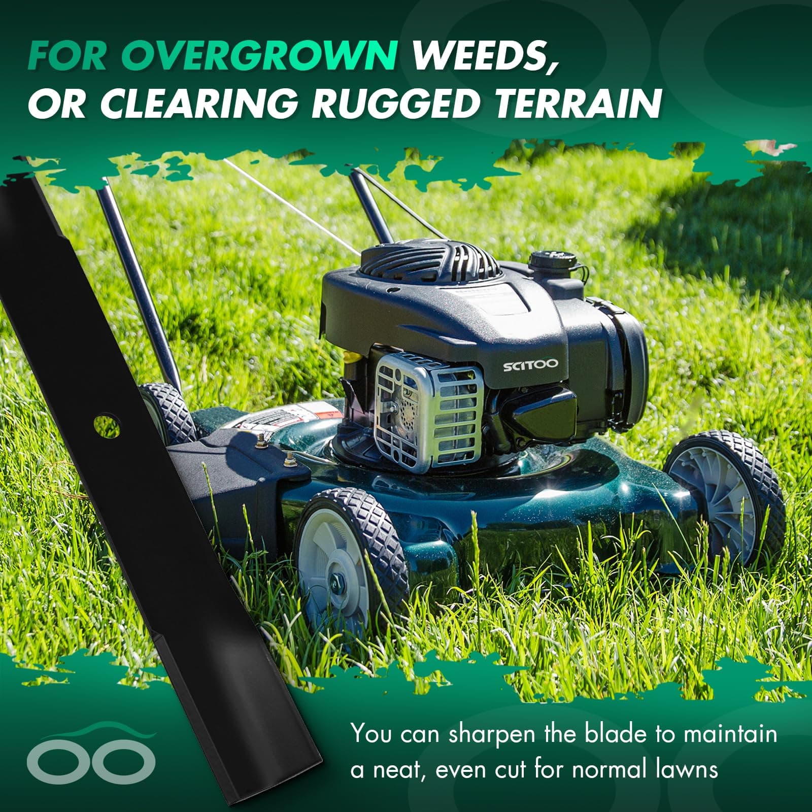 SCITOO 3 Pack Lawn Mower Blade, 50 inches Blades Compatible for Rotary 12273 for - Thumbnail 7