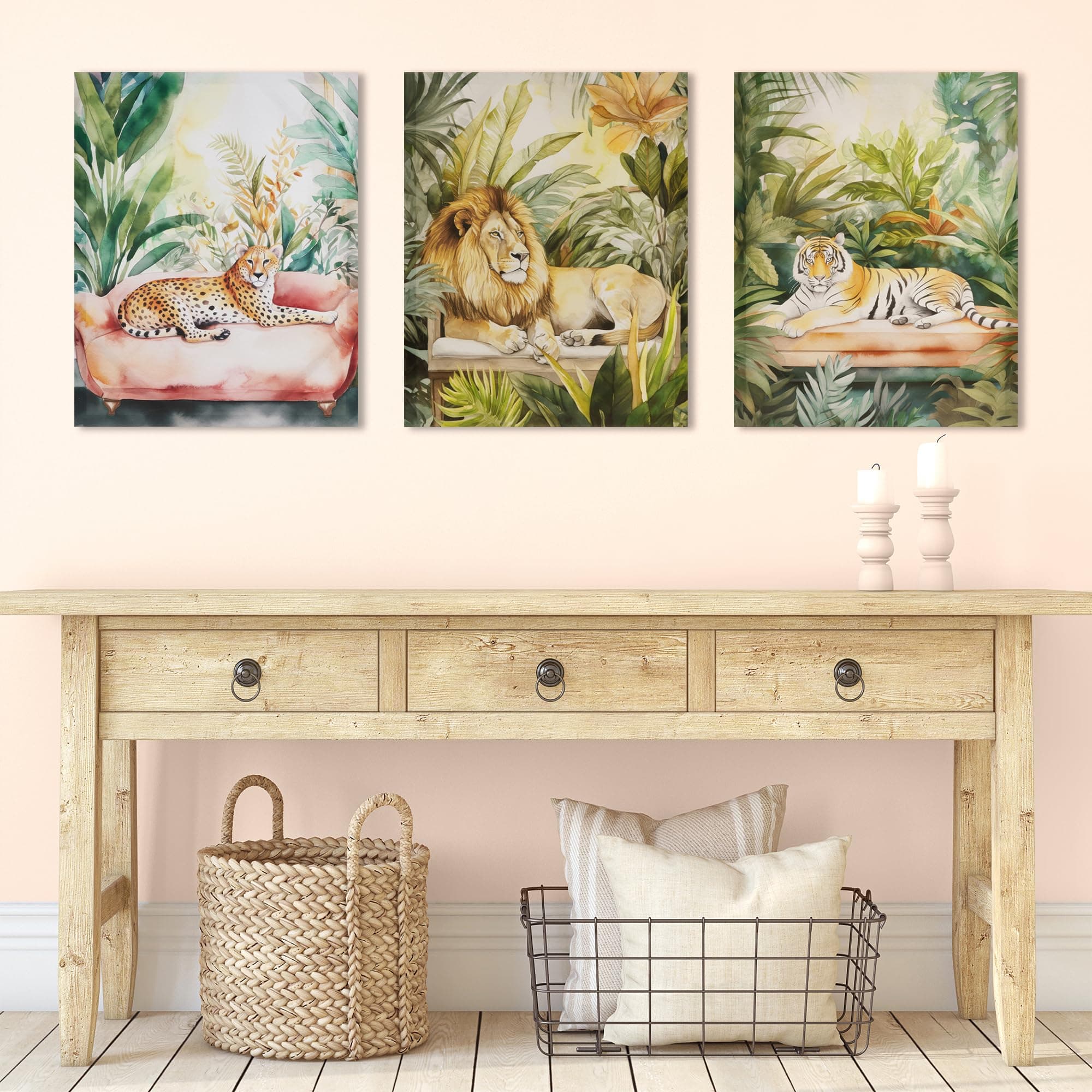 Madison Park Majestic Jungle Animal Canvas Lion Painting Wall Decor for Bedroom, - Thumbnail 7