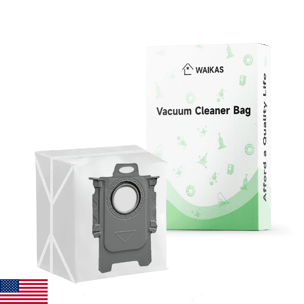 WAIKAS 20 Pack Vacuum Bags for Roborock Q7 M5+, Q10 S5+, Q10 X5+, Q8 Max+, Q7 Ma - Image 1