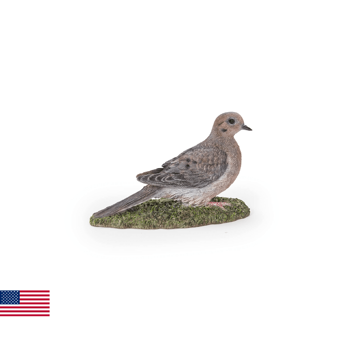 Hi-Line Gift Various Bird on Stump Statues (Mourning Dove), Multi Colors - Image 1