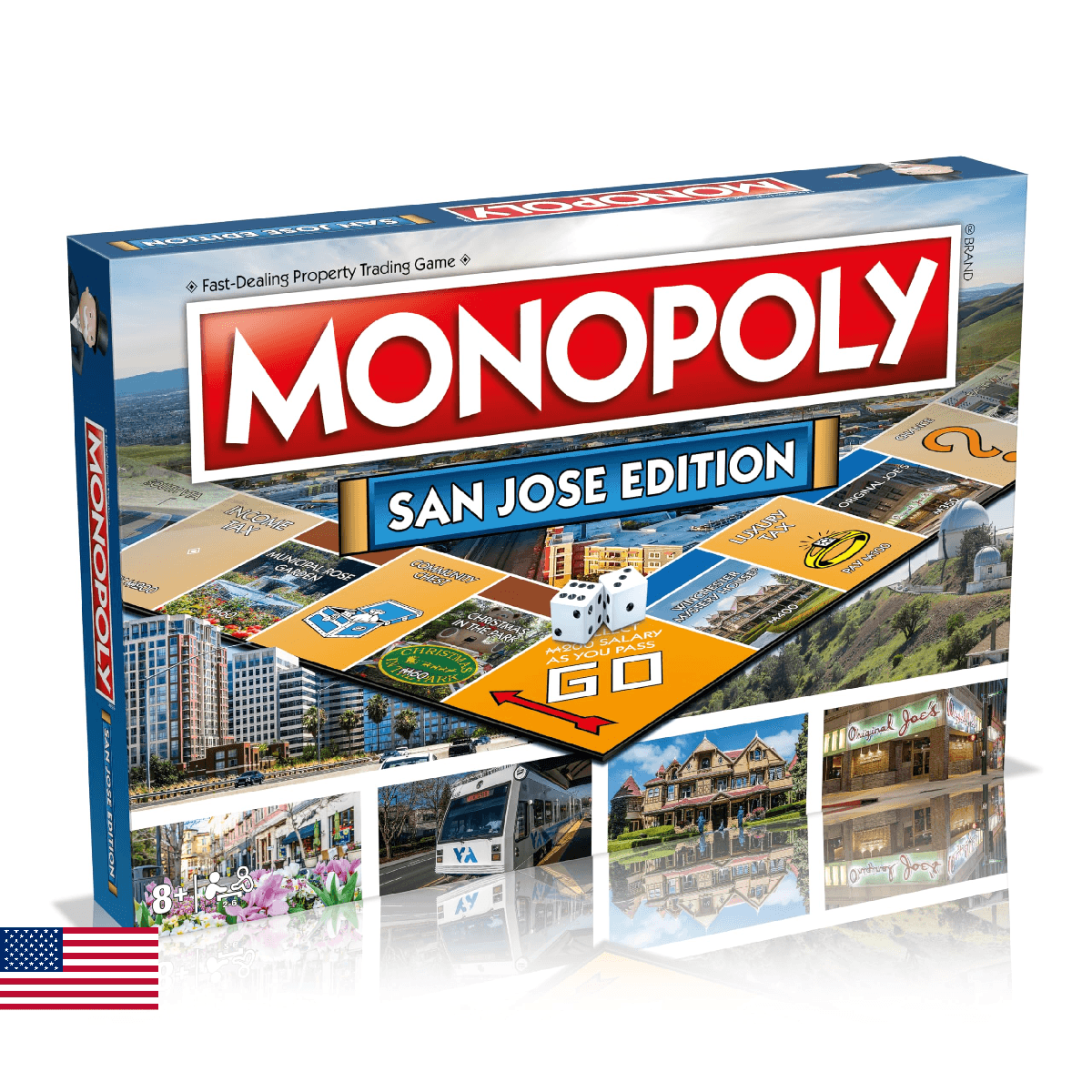 Monopoly Board Game San Jose Edition: 2-6 Players Family Board Games for Kids an - Image 1