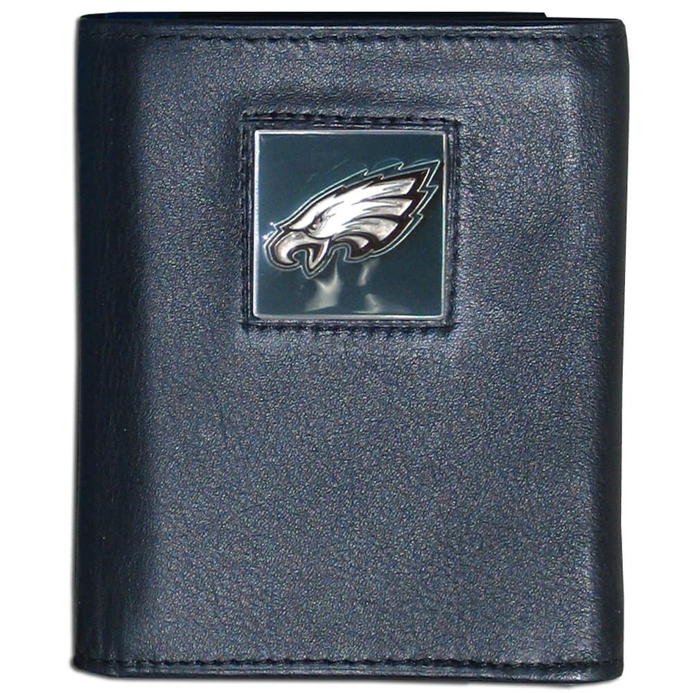 Siskiyou NFL Philadelphia Eagles Leather Tri-Fold Wallet , Black - Thumbnail 2