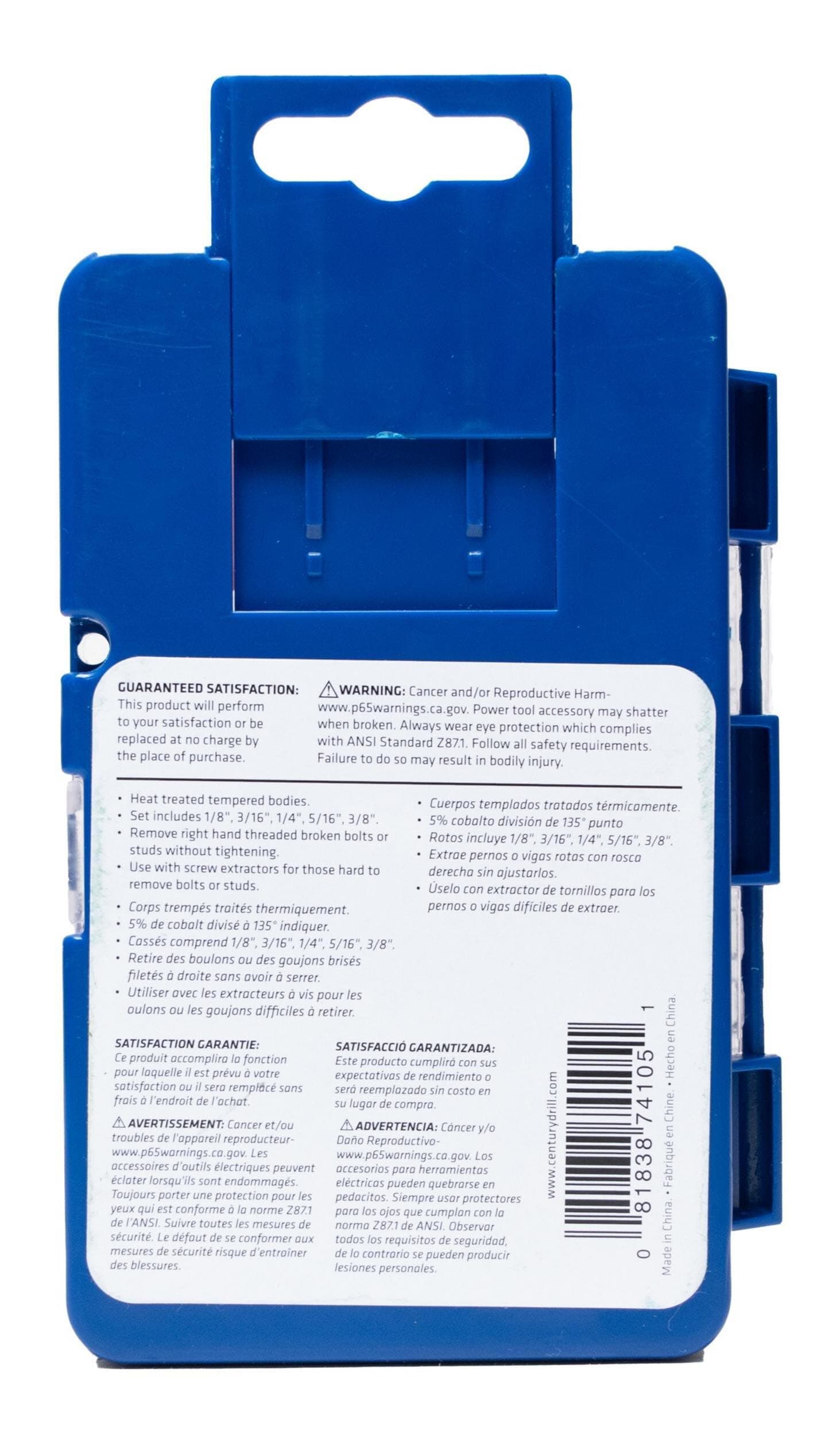 Century Drill & Tool, 74105, Left Hand Drill, Split Point Tips, Precise Drilling - Thumbnail 2