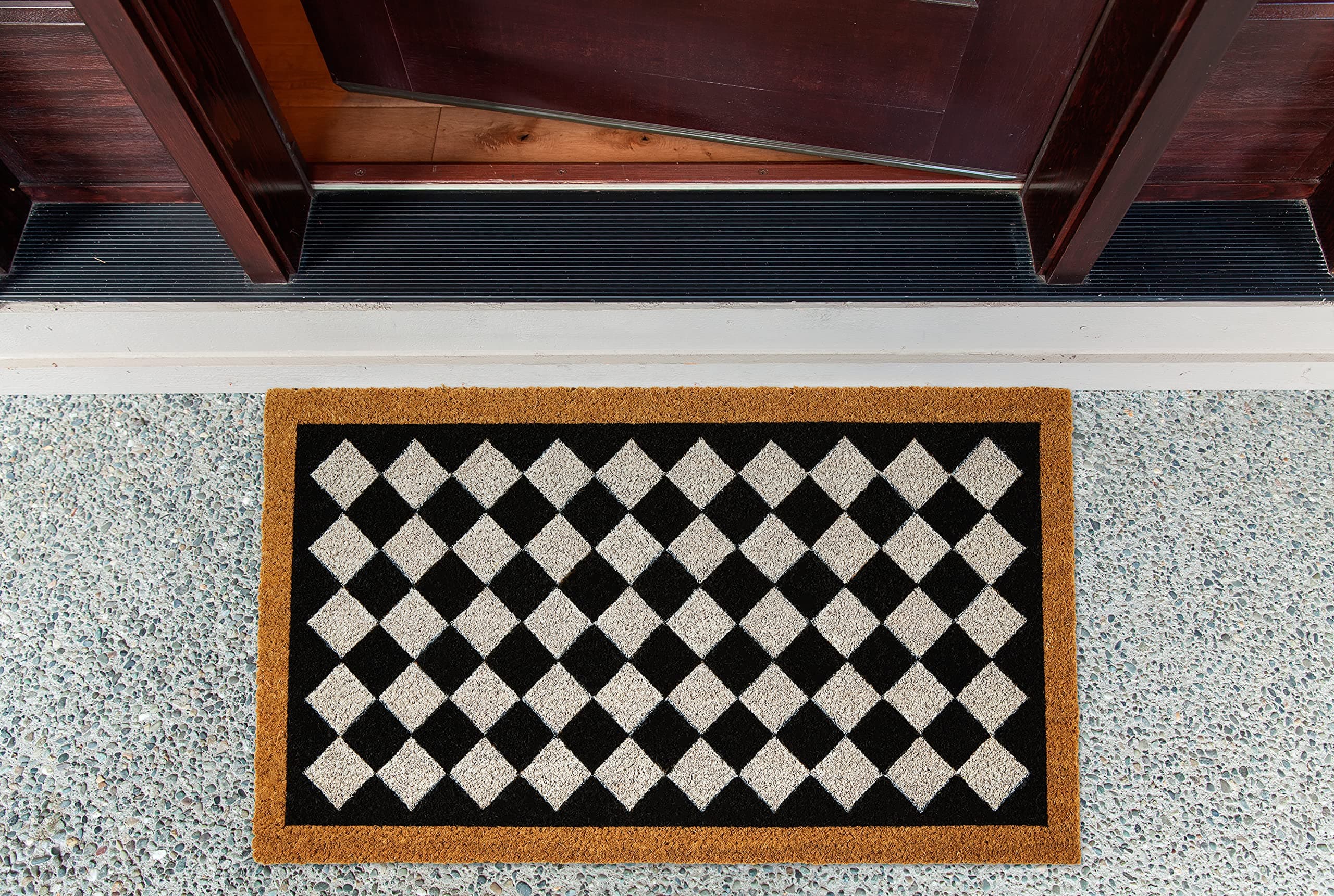 DII Natural Coir Geometric Modern Outdoor Door Mat, Front Porch Décor, 17x29, Ha - Thumbnail 2