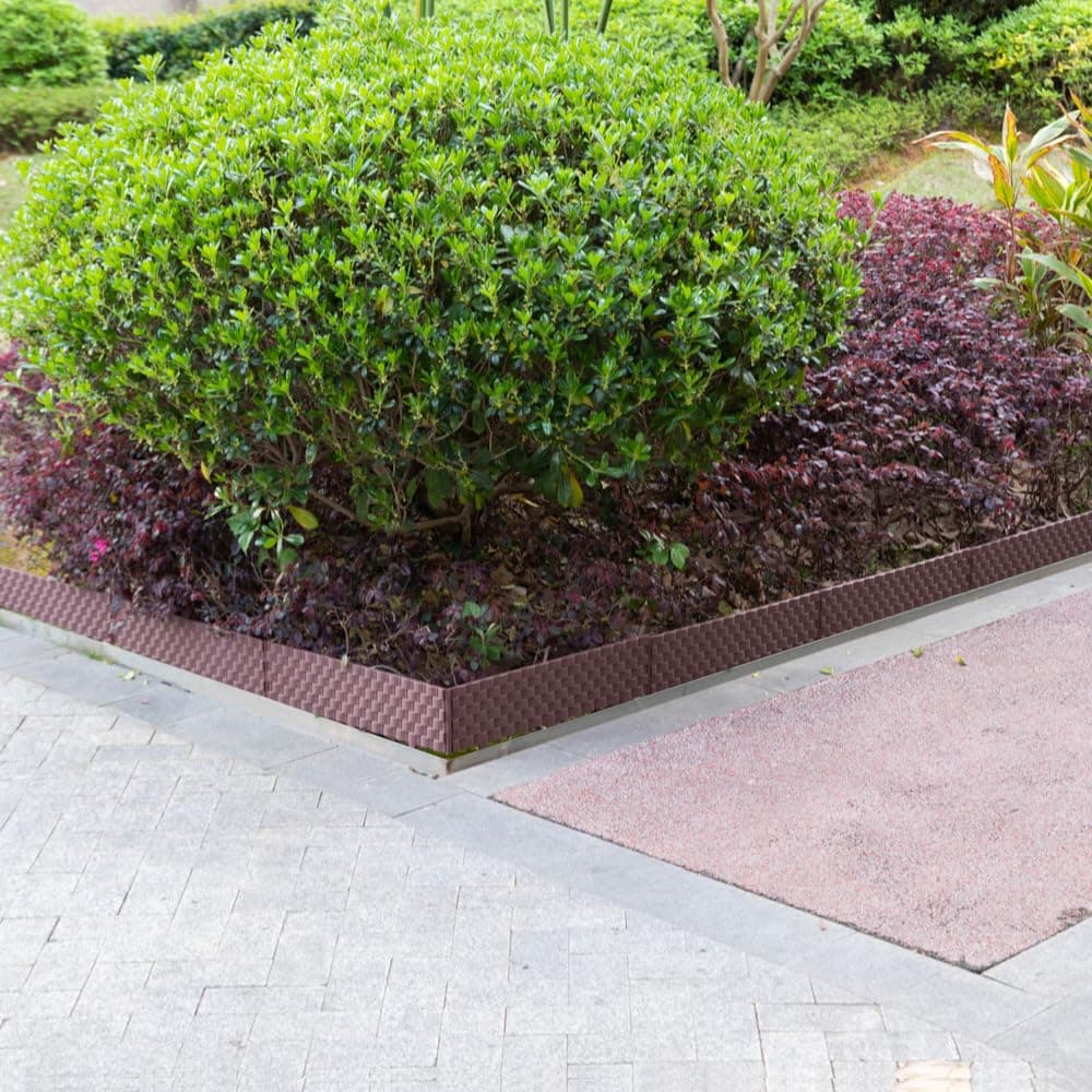 Set of 8 Pcs Decorative Rattan-Inspired Plastic Landscape Edging and Garden Fenc - Thumbnail 3